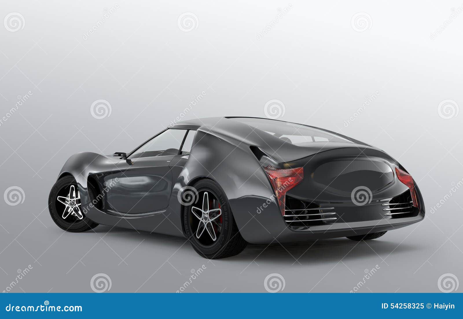 Wallpaper #oRnTMo8BtGB6xQ78v5ga53 Metallic Gray Sports Car on Gray Background Stock Illustration