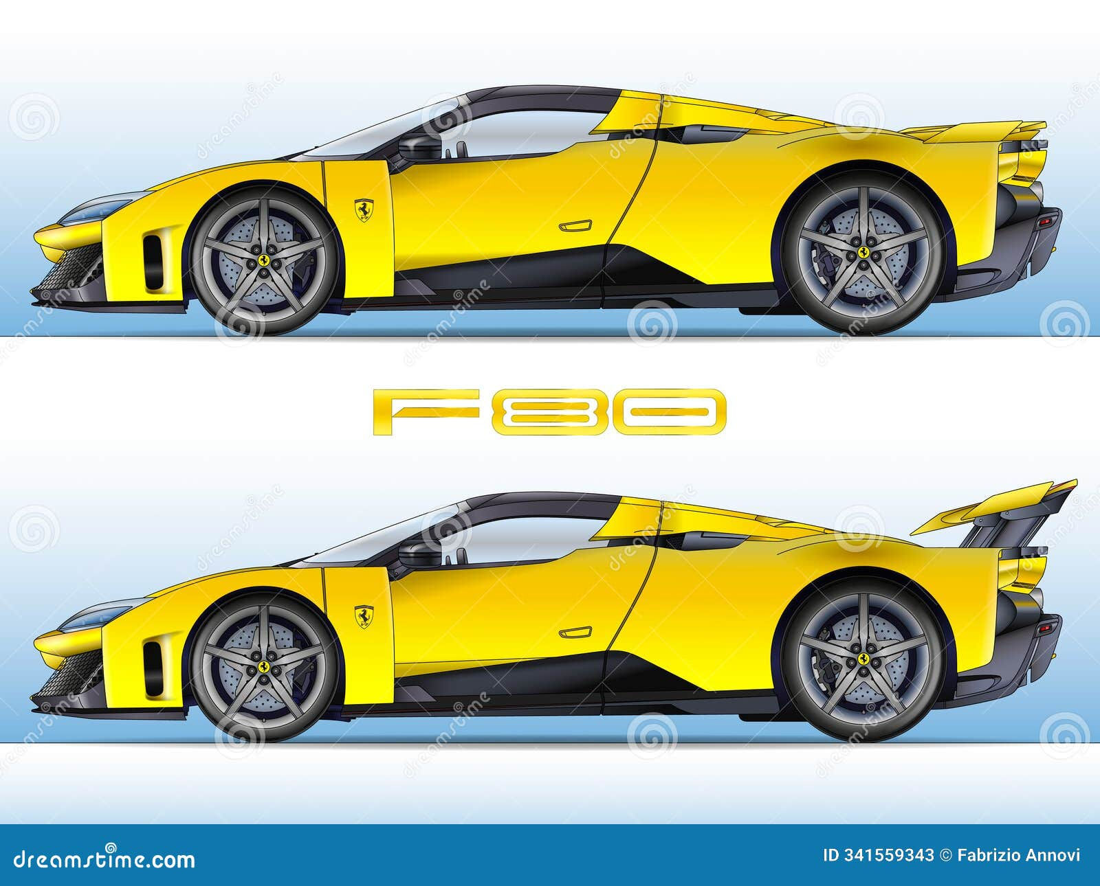 Wallpaper #k51nZ5cBkAG5jTCHBLNy17 Yellow Ferrari 812 Superfast Super Car Vector Drawing Editorial Photo