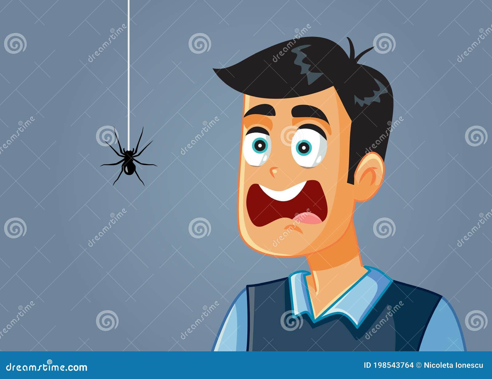 Wallpaper #KBmFDo8BtGB6xQ78G1oC3 Scared Man Being Afraid of a Spider Vector Cartoon Stock Vector