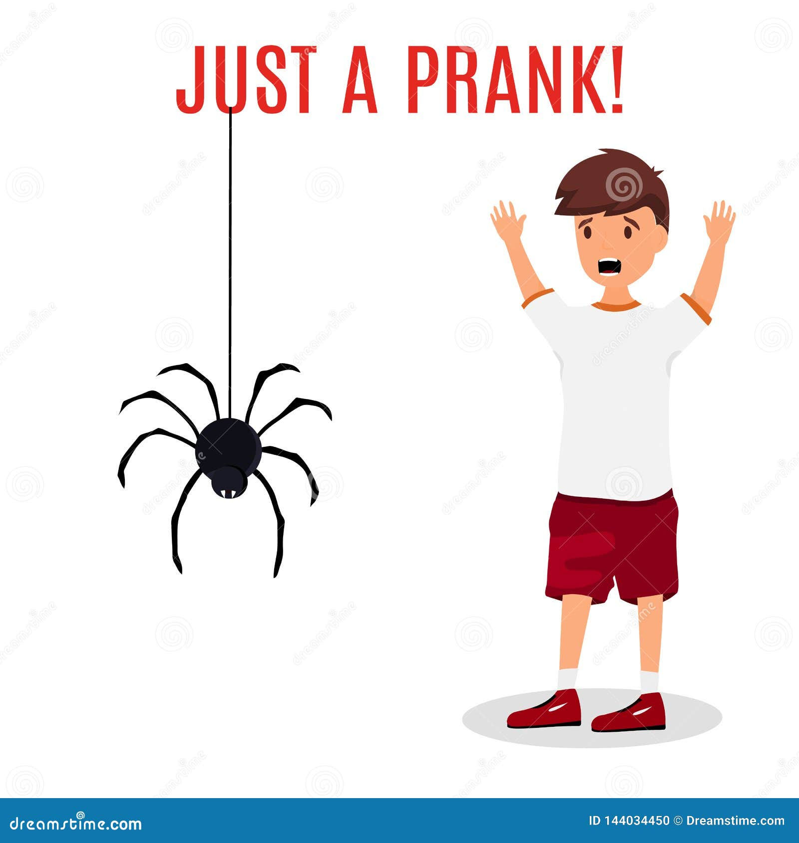 Wallpaper #KBmFDo8BtGB6xQ78G1oC0 Madly Frightened Man Boy Afraid of a Spider Hanging from the Top