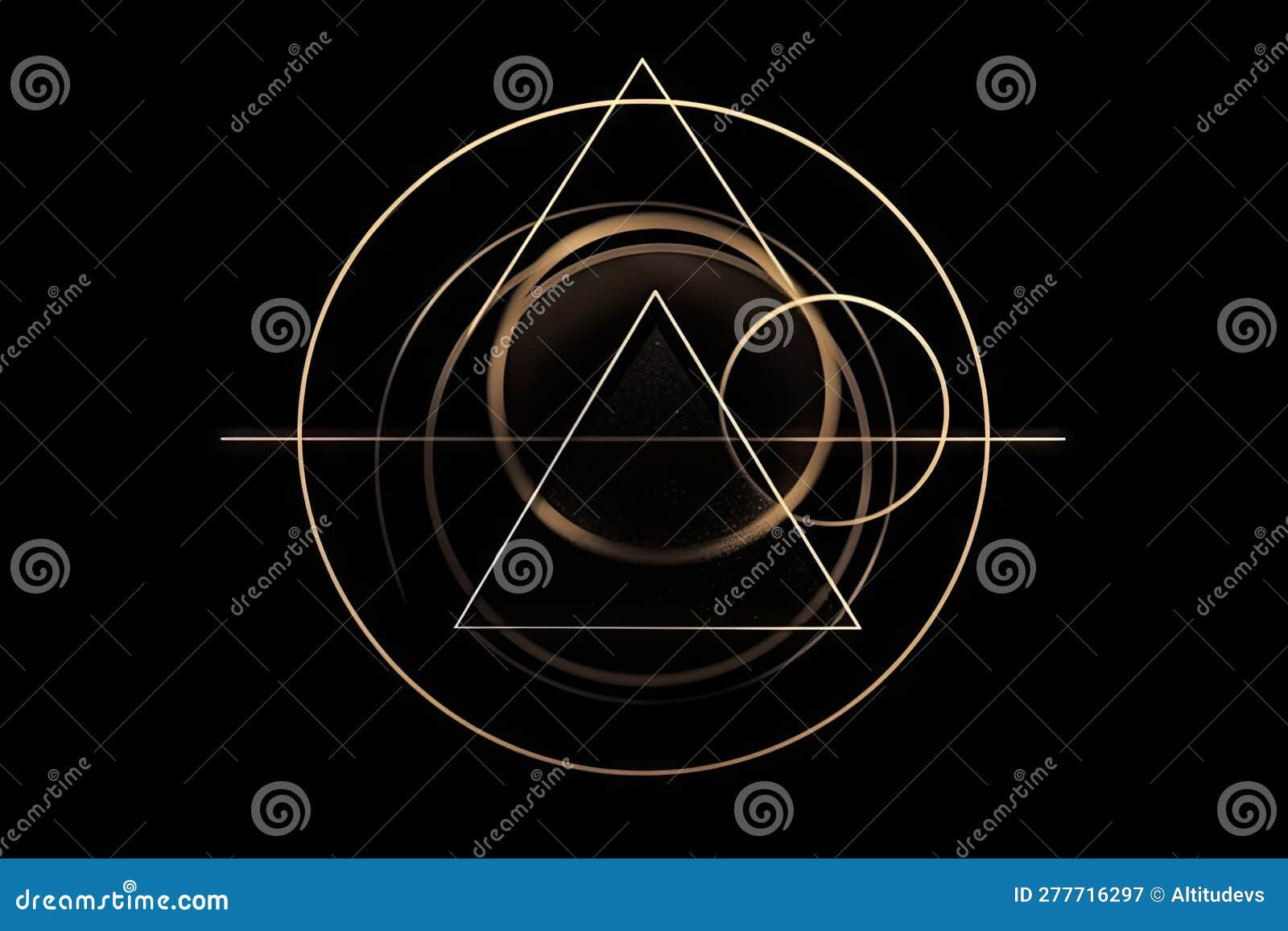 Wallpaper #QWeX9JIBSpphPi3-SXul49 Minimalist Composition of Triangles and Circles on Black Background