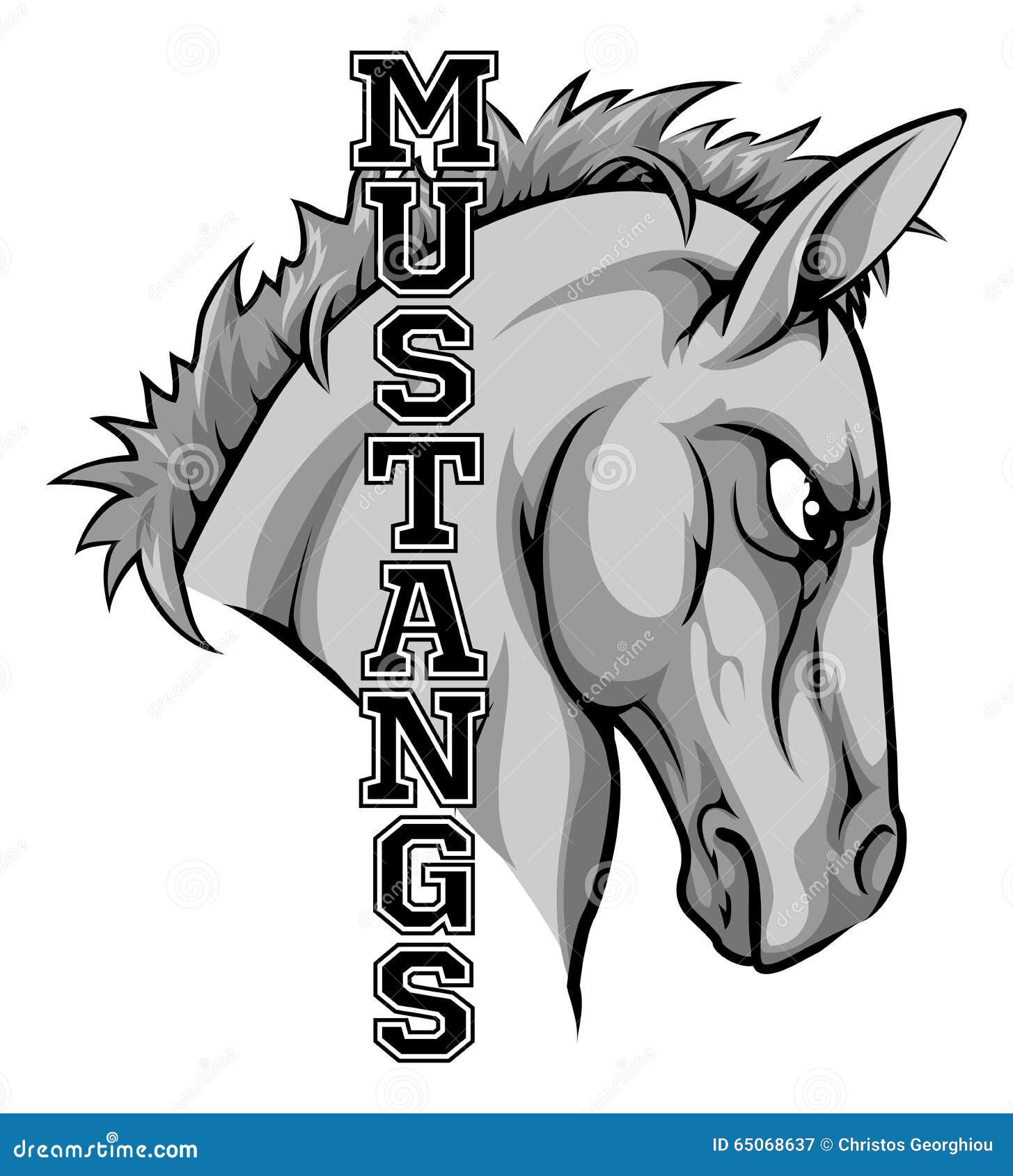 Wallpaper #8GdFAZMBSpphPi3-Nanh89 Mustangs Mascot Stock Vector Illustration of Monochrome 65068637