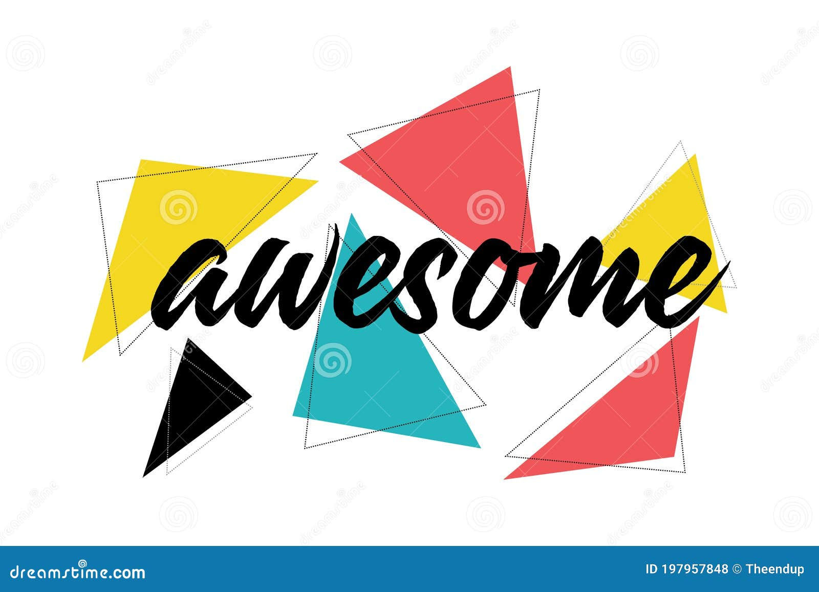 Wallpaper #nWdA85IBSpphPi3-JnTg45 Modern Creative Graphic Design of a Word Awesome Stock Vector