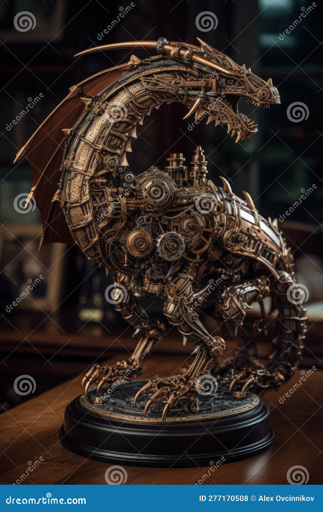 Wallpaper #MGh_F5MBSpphPi3-Ow_u49 Mechanical Dragon Steampunk Style Display with Ultra Detailed Realism