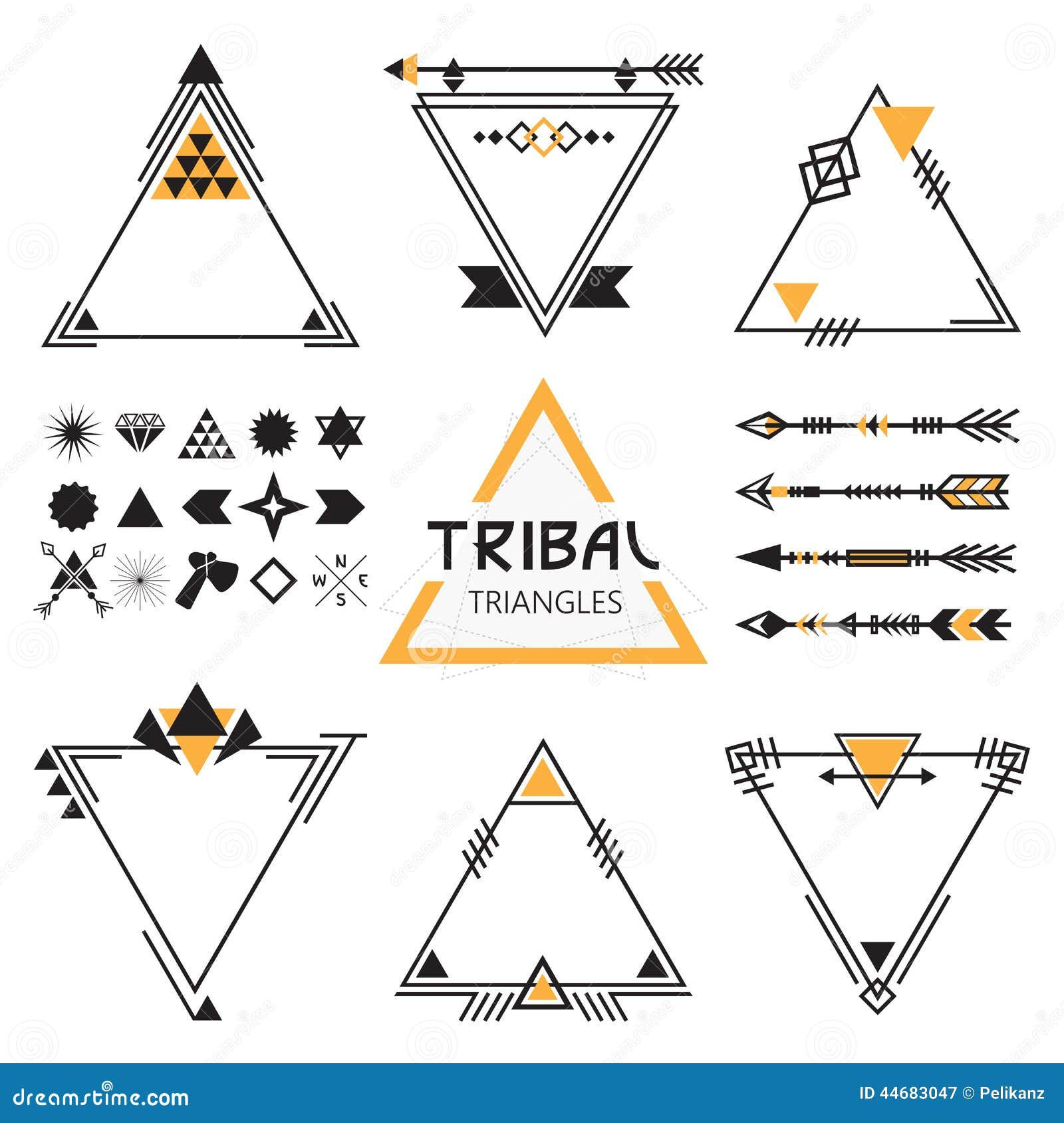 Wallpaper #Bx0jLJMBlOZrFDOkv8p0315 Tribal Empty Triangles Labels Arrows and Symbols Stock Vector Image
