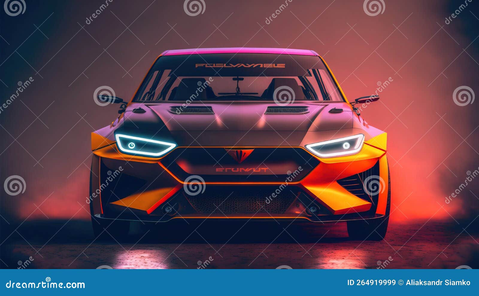 Wallpaper #9RnGDo8BtGB6xQ78R1qo44 Tuned Red Car Front View Sports Car Stock Illustration Illustration