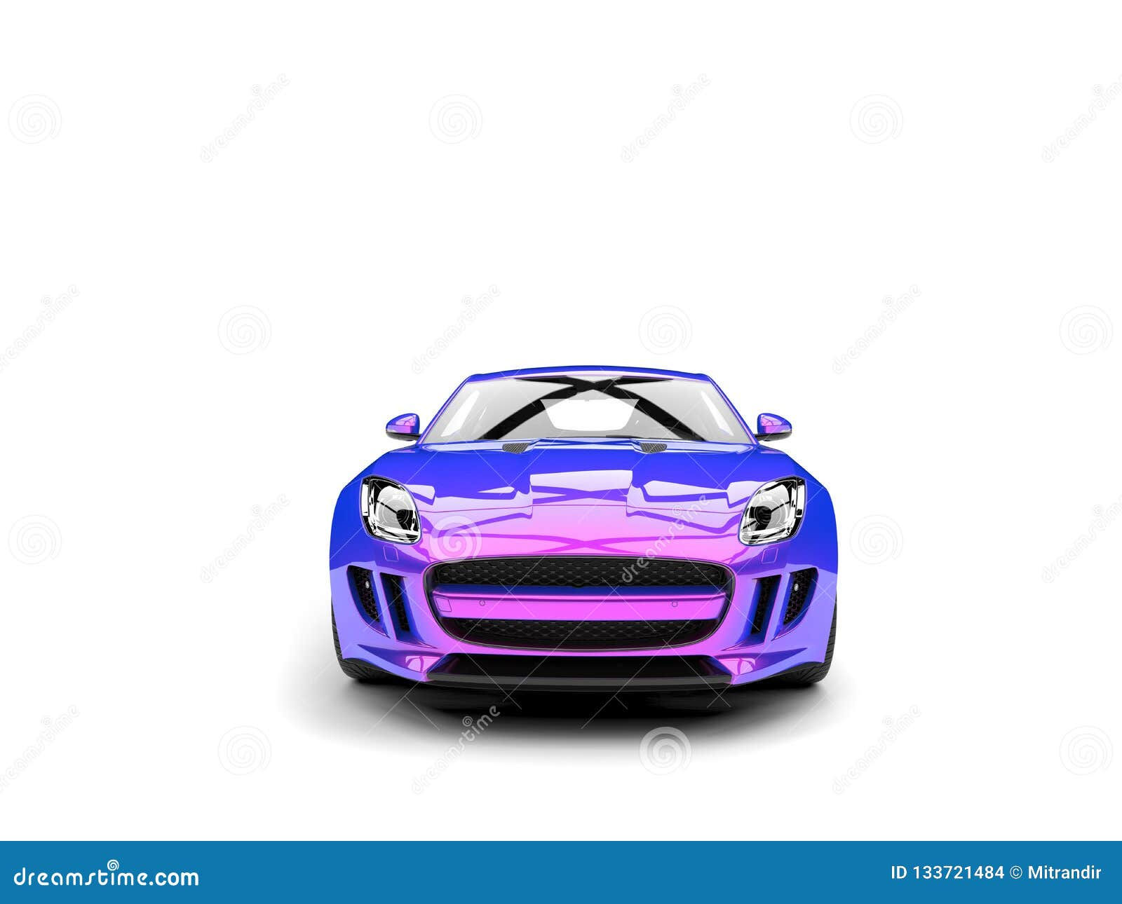Wallpaper #QWd37pIBSpphPi3-ql0r37 Two Tone Purple Modern Sports Concept Car Front View Stock