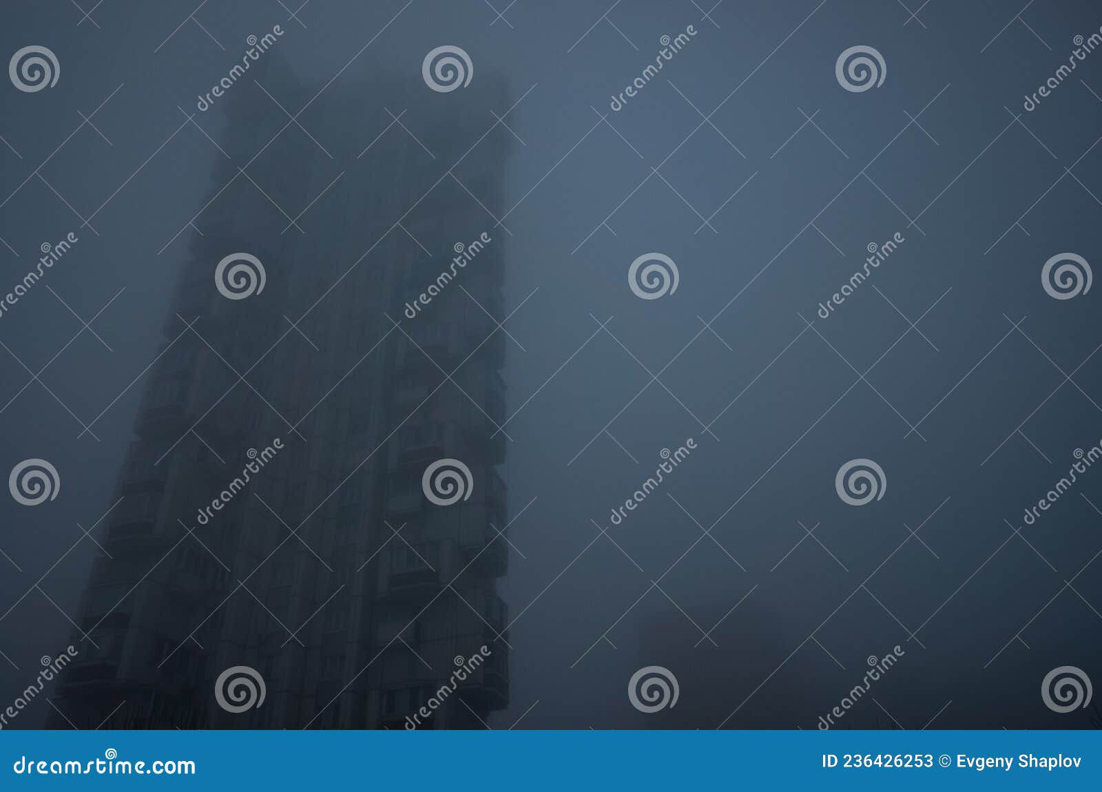 Wallpaper #WP9dapMB3lSXT3zUJuY348 Two Tall Residential Buildings Immersed in Misty Sky Cyberpunk