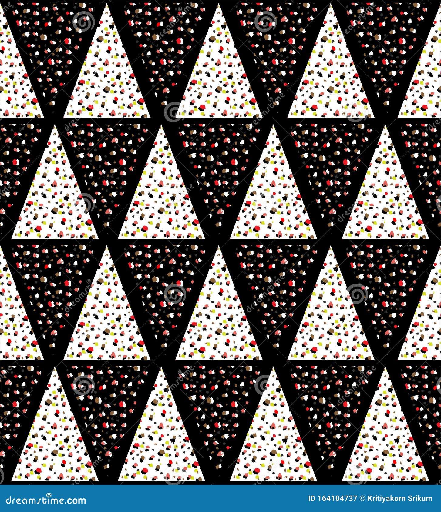 Wallpaper #_bix25IBJvJKYCmEN_fQ209 Triangle Shape Made from Colorful Hand Brushed Stroke Patchwork Design