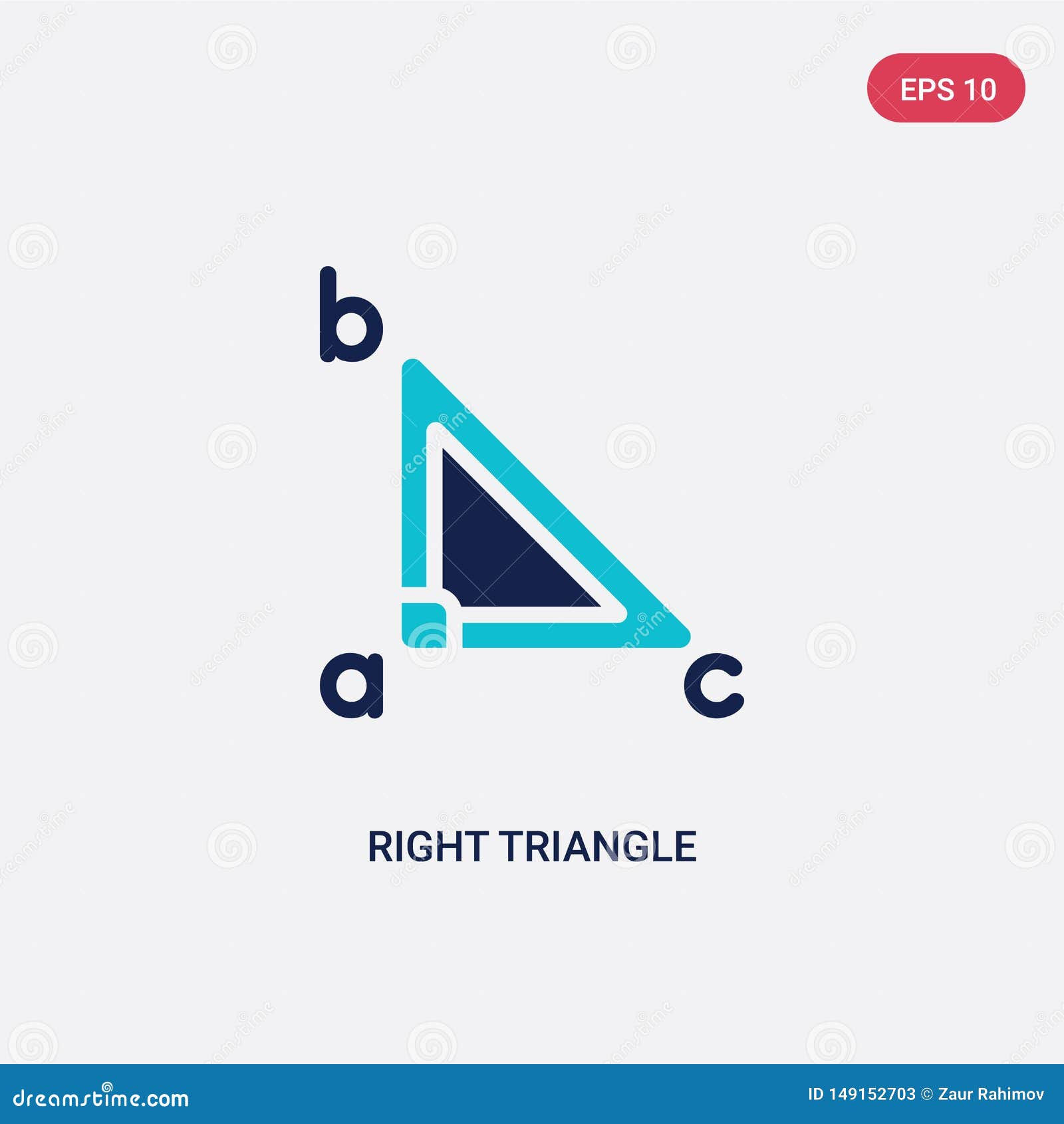 Wallpaper #NWfA5ZIBSpphPi3-3TGk23 Two Color Right Triangle Vector Icon from Education 2 Concept Isolated