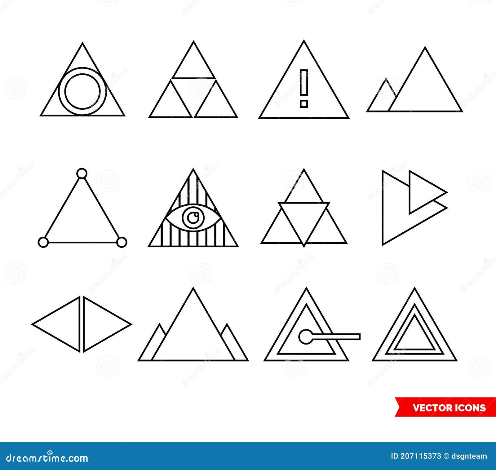 Wallpaper #Bx0jLJMBlOZrFDOkv8p099 Triangle Icon Set of Outline Types Isolated Vector Sign Symbols Icon
