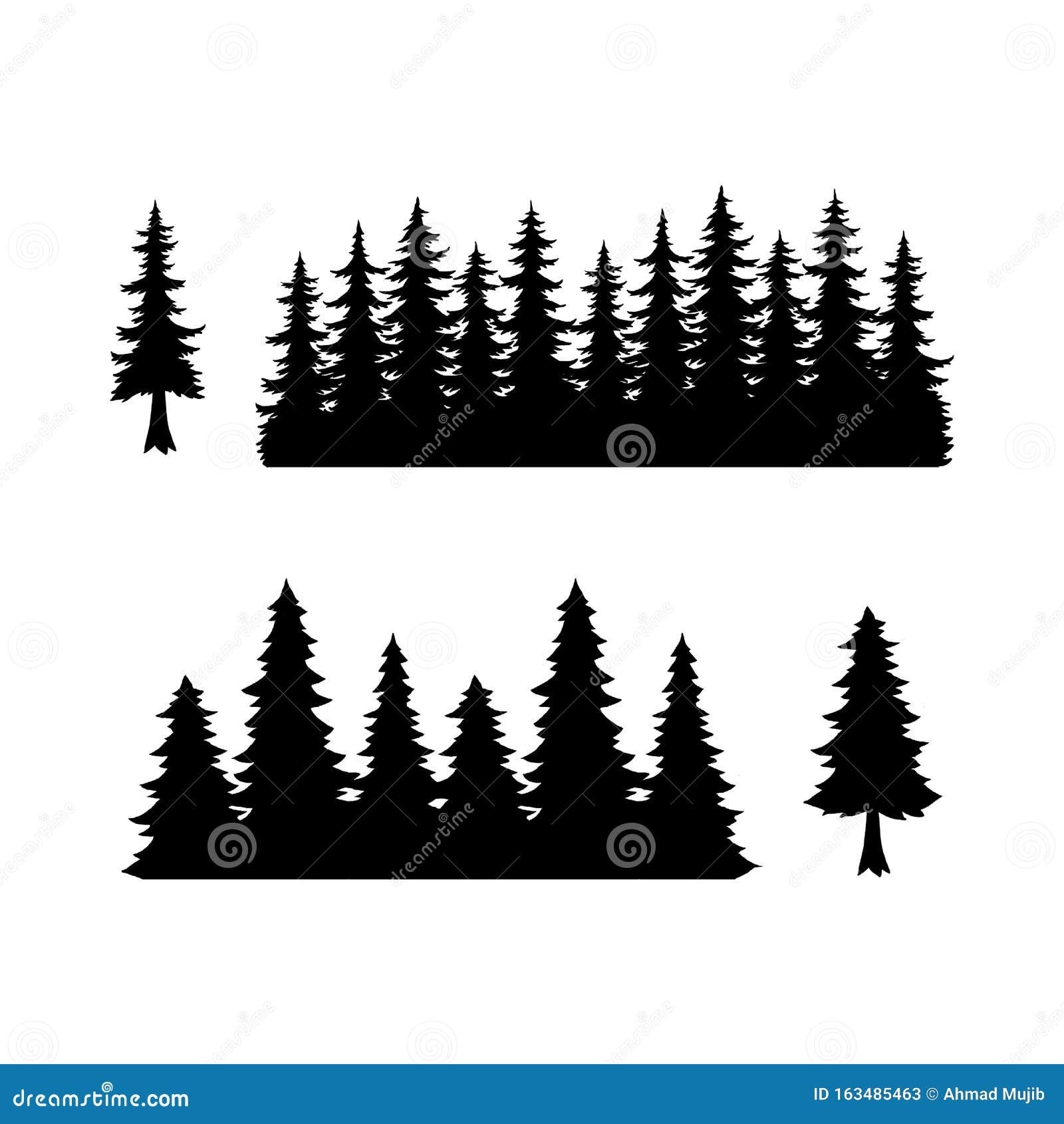 Wallpaper #gXfEJ5MB-pgBXx60hqcW187 Trees Silhouette of Forest Vector Stock Vector Illustration of