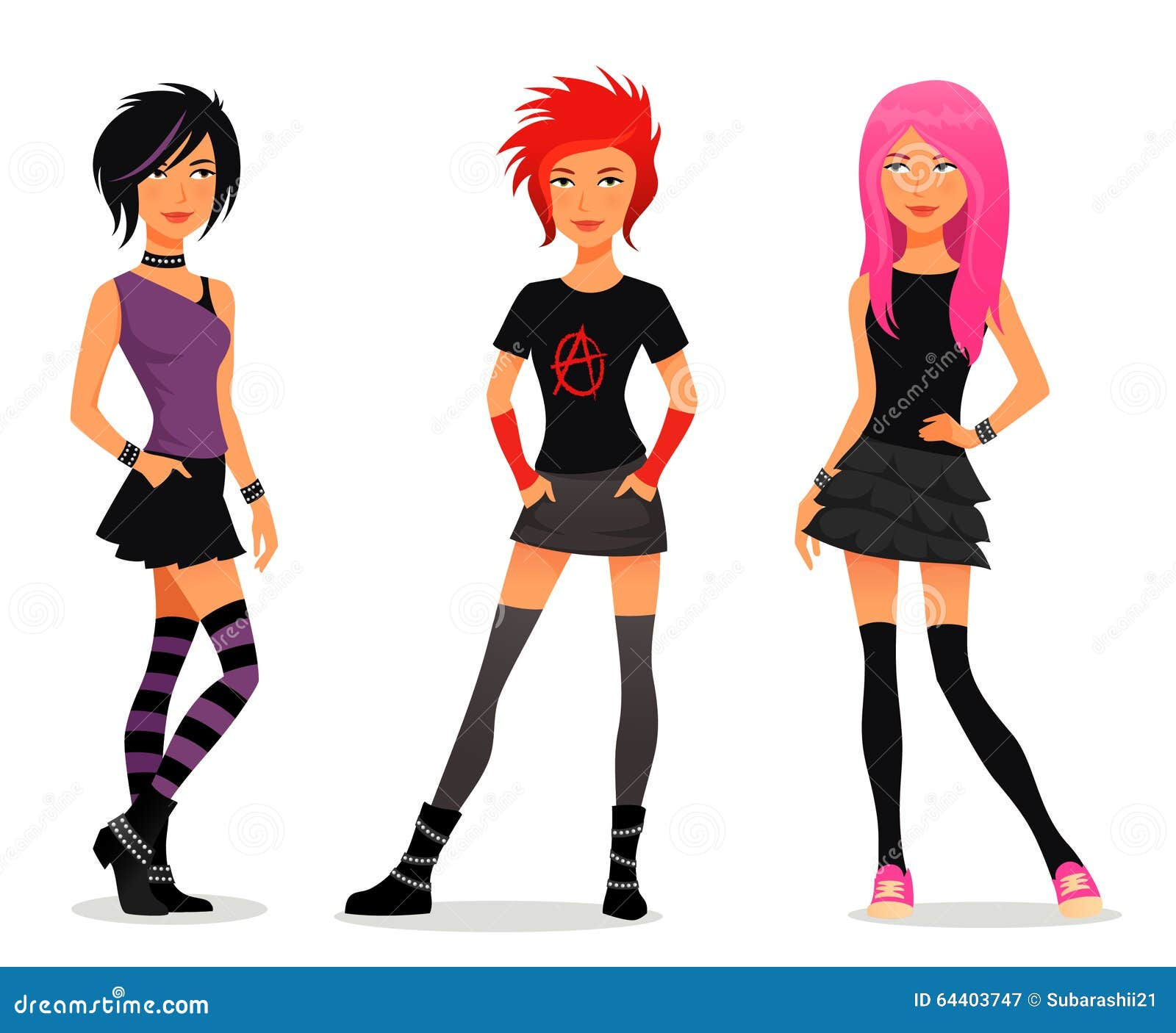 Wallpaper #59e9f Cartoon Punk Rock Hair 12381474 Vector Art at Vecteezy