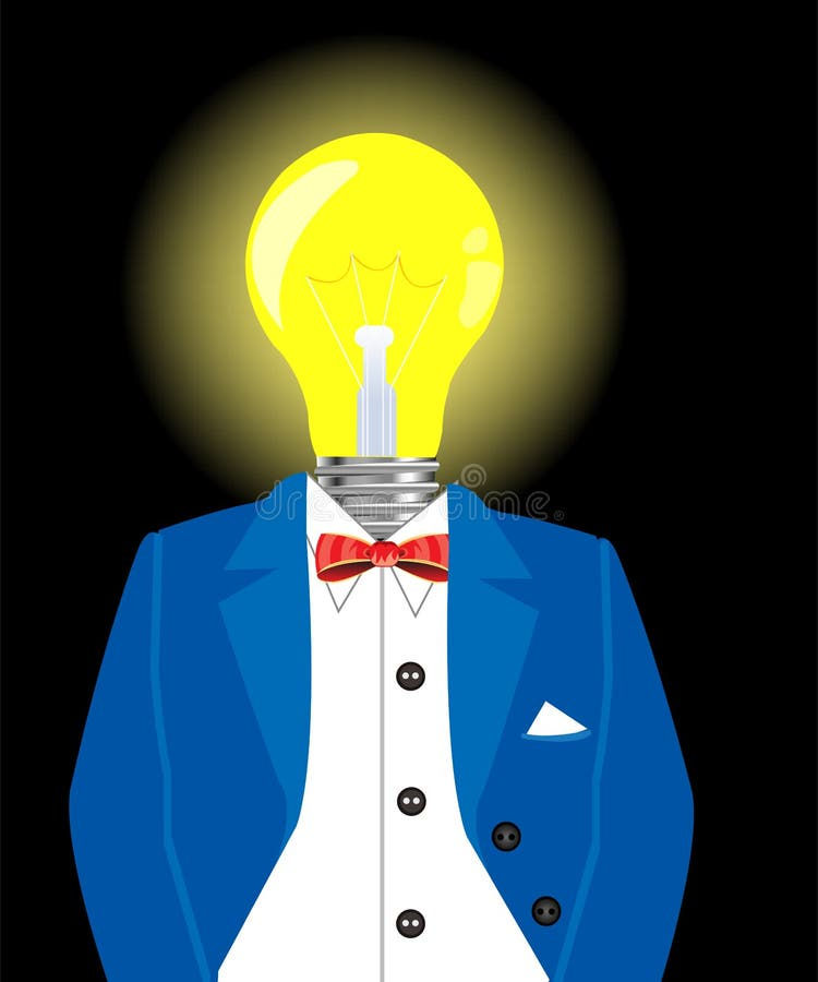 Wallpaper #FbmH3ZIBJvJKYCmEjAF2171 Light Bulb Instead of Head Stock Vector Illustration of Vector 111890321