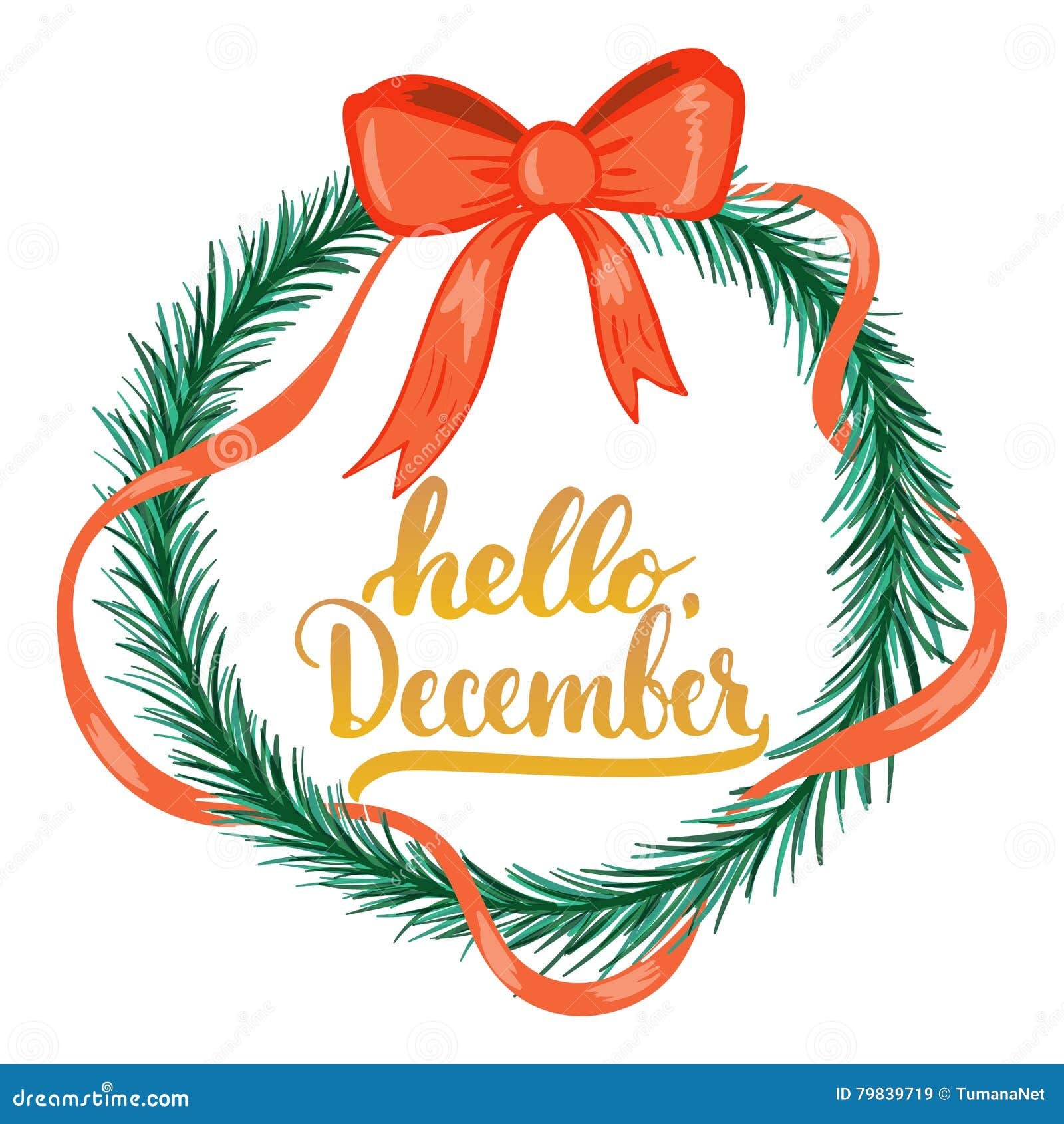 Wallpaper #VwP8ZpMBpyOg8YnE79wG203 Hand Drawn Typography Lettering Phrase Hello December Isolated on the