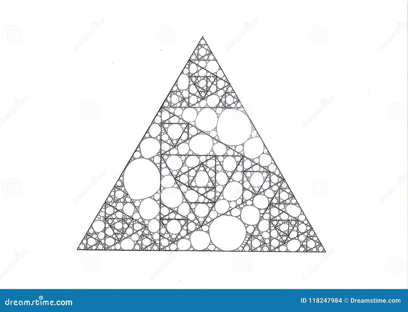 Wallpaper #PmeuAJMBSpphPi3-_adt98 Drawing of a Triangles Made of Smaller Triangles Stock Illustration