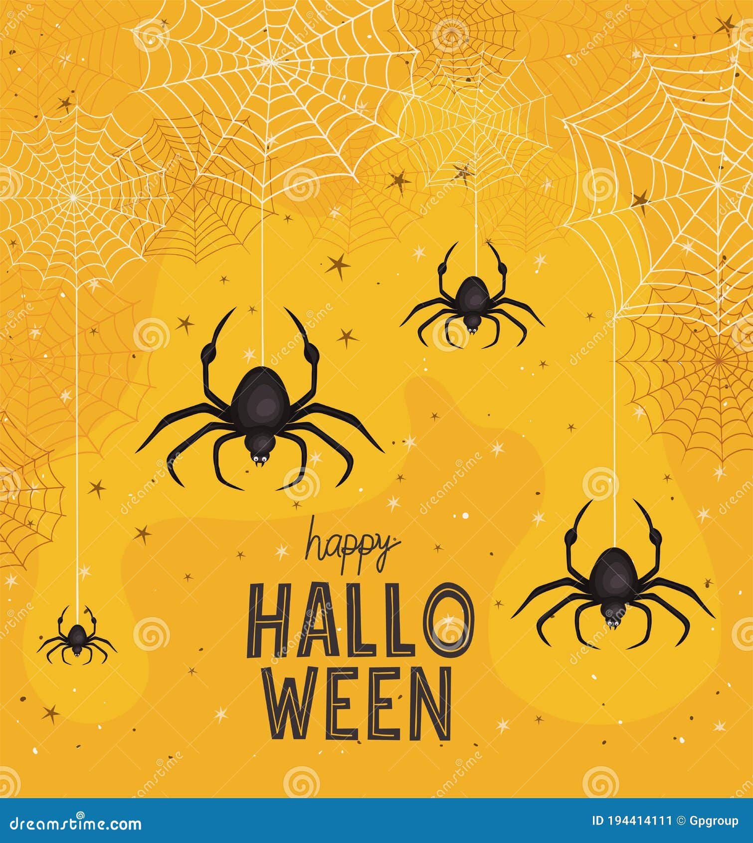 Wallpaper #tWgrGZMBSpphPi3-wxVR126 Halloween Spiders Cartoons with Spiderwebs Vector Design Stock Vector