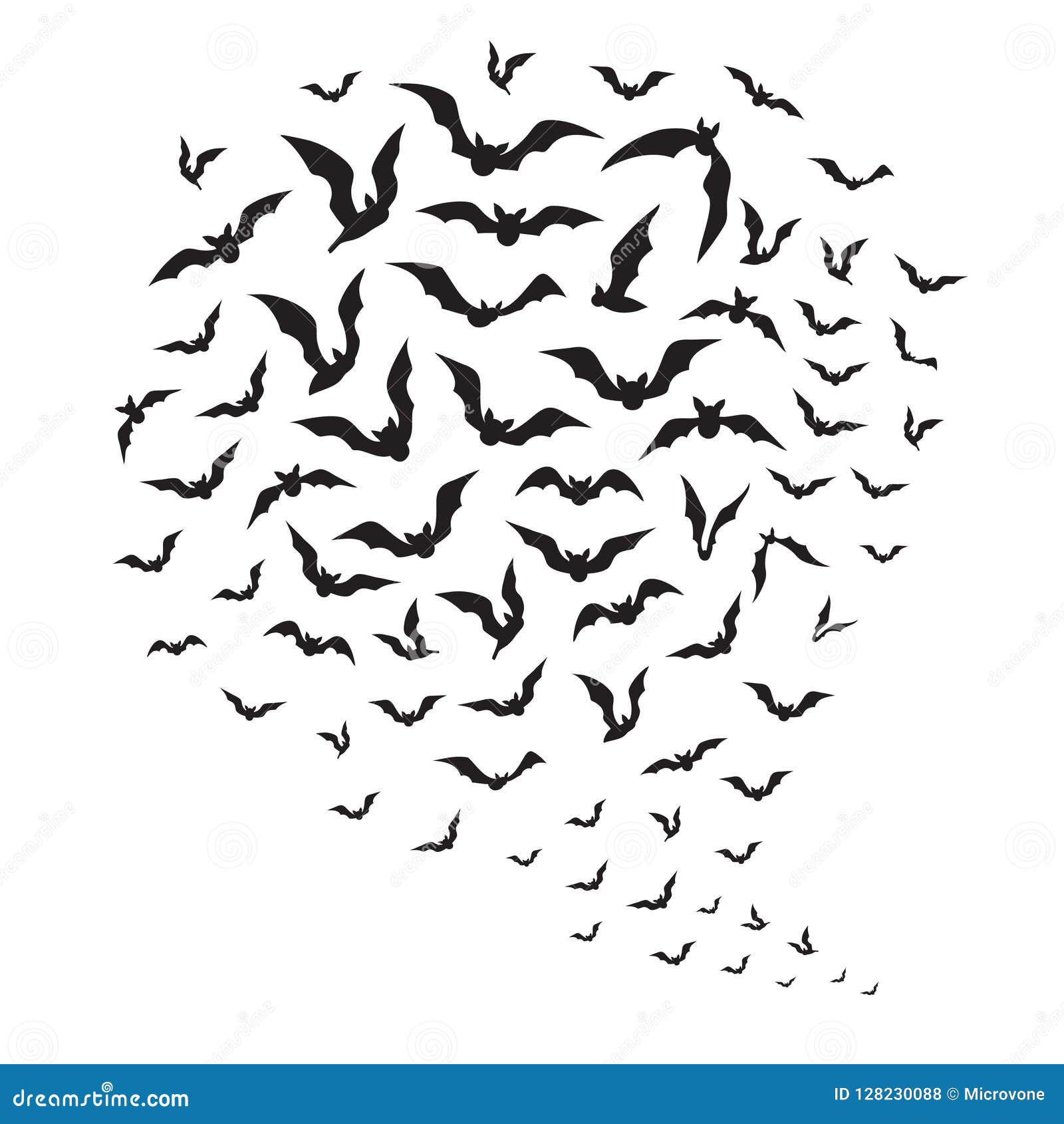 Wallpaper #rBnFHY8BtGB6xQ78W3f427 Halloween Flying Bats Swarm of Bat Silhouettes in Sky Stock Vector