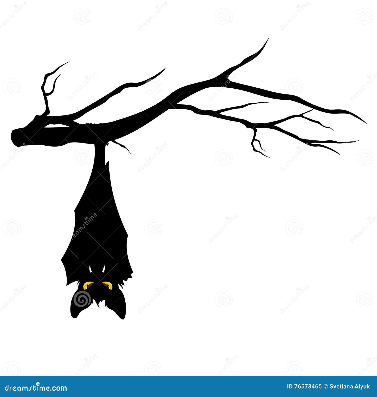 Wallpaper #2mdTDJMBSpphPi3-nt1P275 Halloween Bat on Tree Branch Stock Vector Illustration of Vector