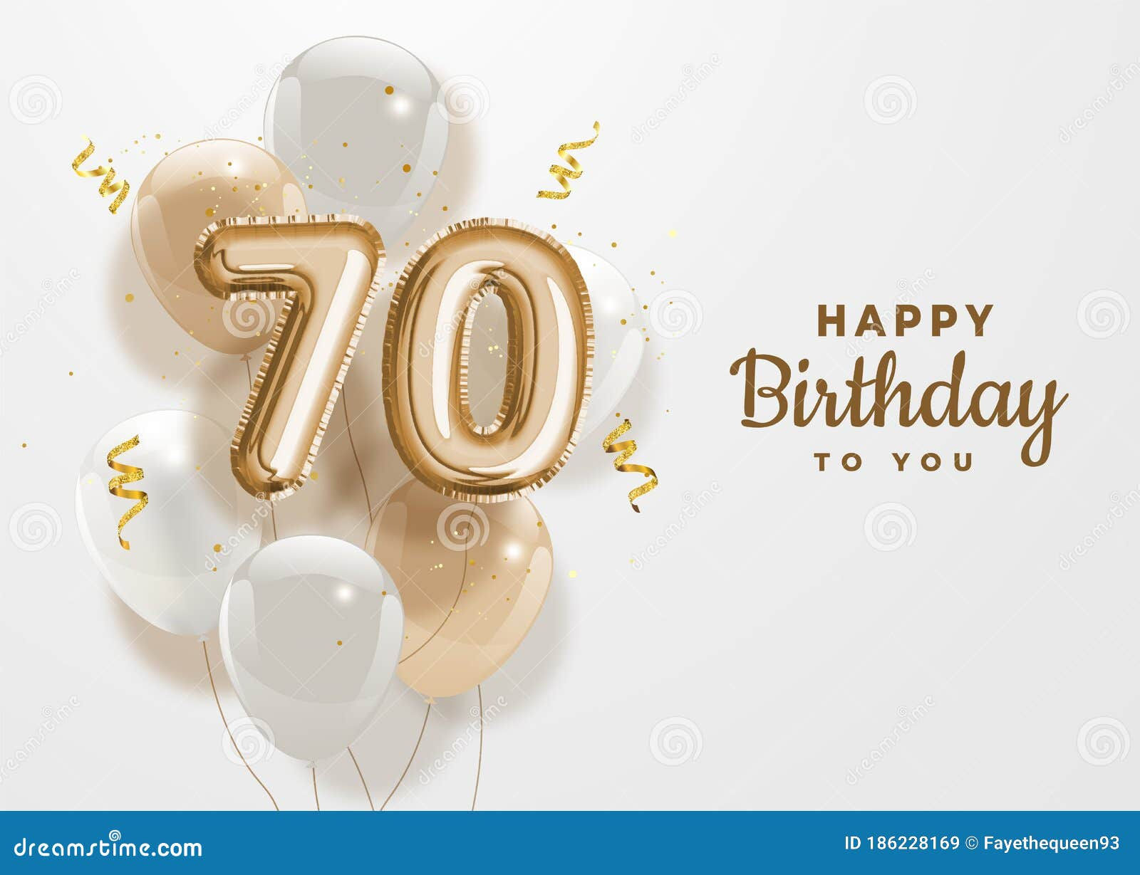 Wallpaper #_mcg_JIBSpphPi3--ZYw44 Happy 70th Birthday Gold Foil Balloon Greeting Background Stock Vector