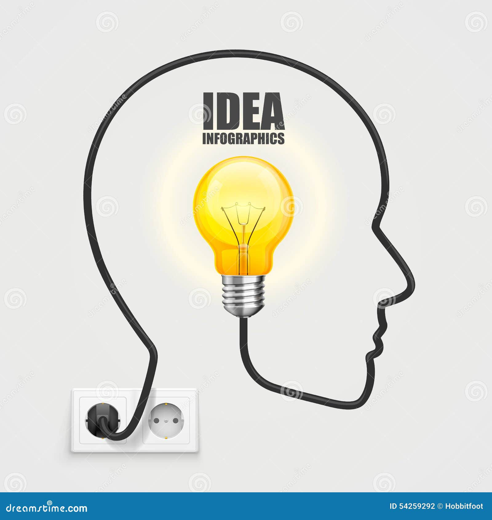 Wallpaper #FbmH3ZIBJvJKYCmEjAF299 Head with a Light Bulb from the Socket Stock Vector Image 54259292