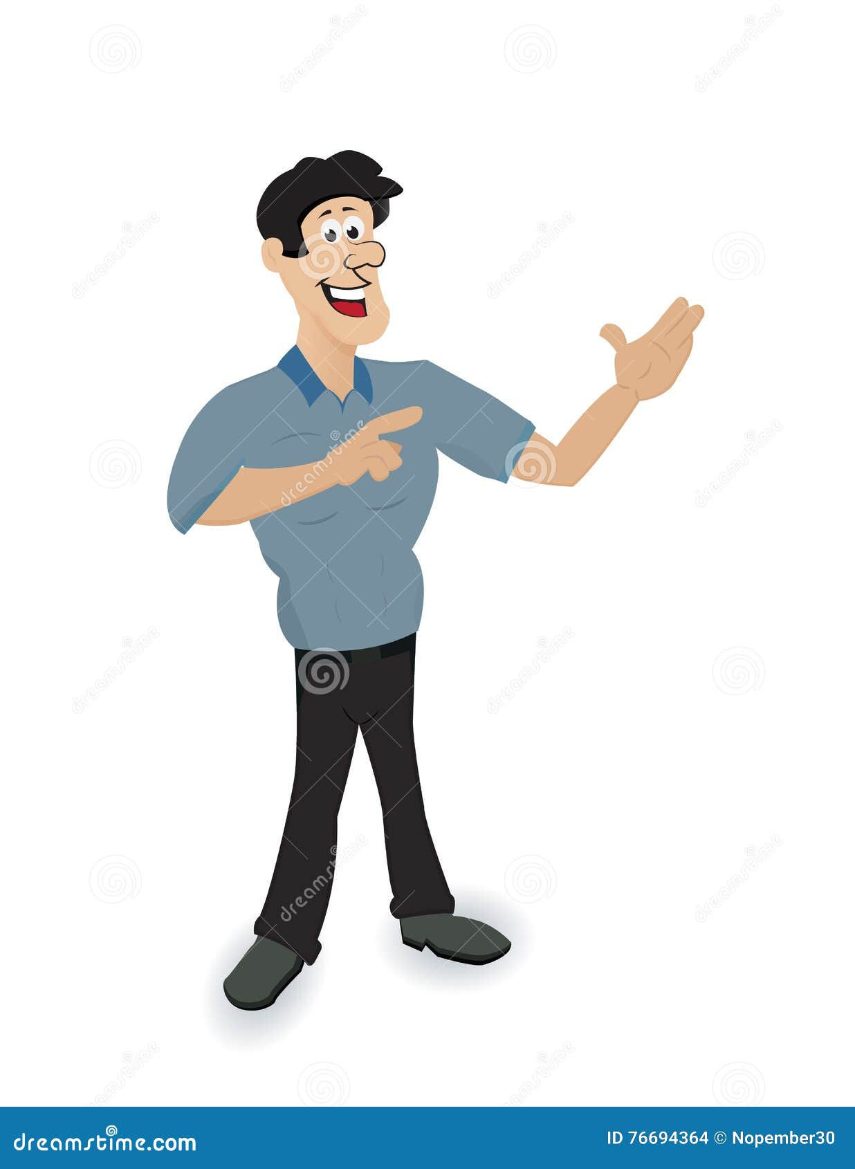 Wallpaper #k2eg8pIBSpphPi3-sXFs170 Handsome Cartoon Man Pointing Stock Vector Illustration of