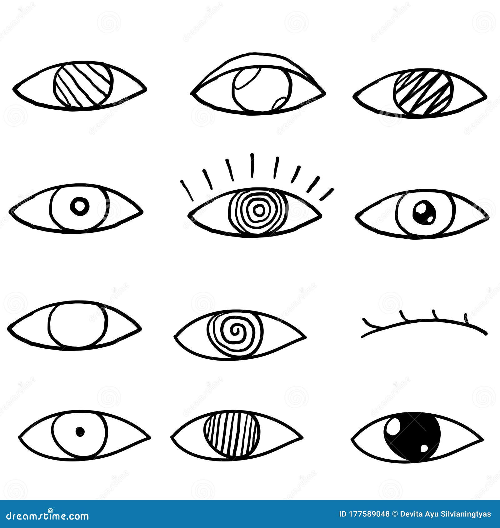 Wallpaper #lGfS95IBSpphPi3-XIdN309 Hand Drawn Outline Eye Icons Open and Closed Eyes Images Sleeping Eye