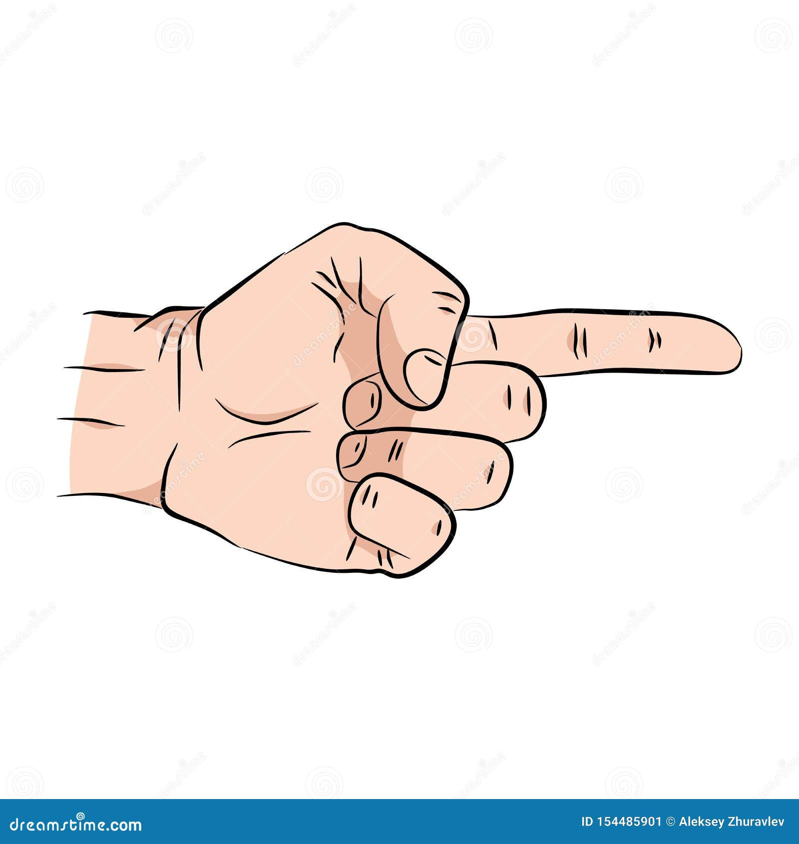 Wallpaper #nLgf2JIBJvJKYCmEN-Zo138 Hand Gesture Pointing Right Finger Sketch Color Illustration Style