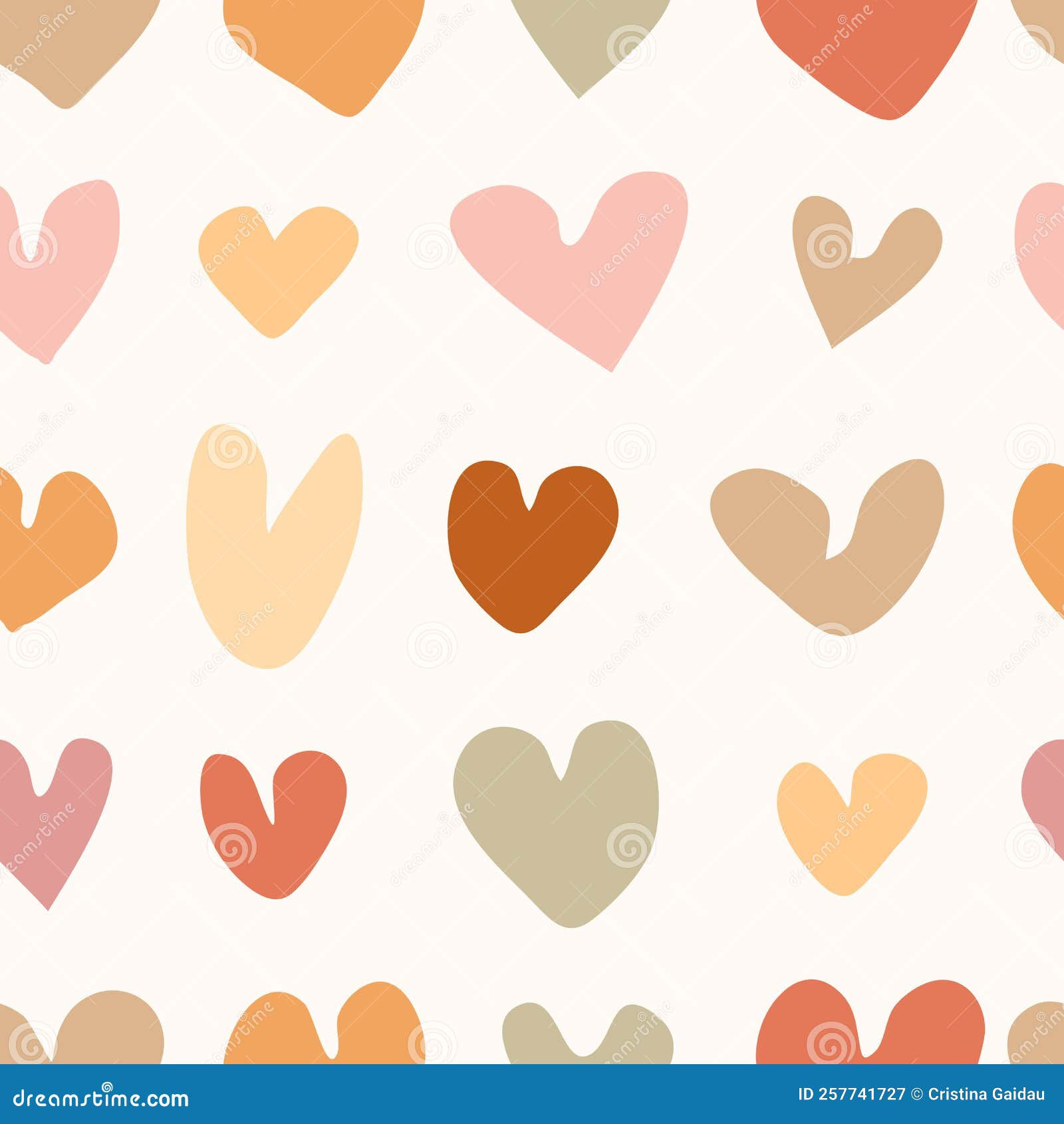 Wallpaper #Tmd395IBSpphPi3-tobx244 Hand Drawn Hearts Boho Seamless Pattern Vector Illustration Stock