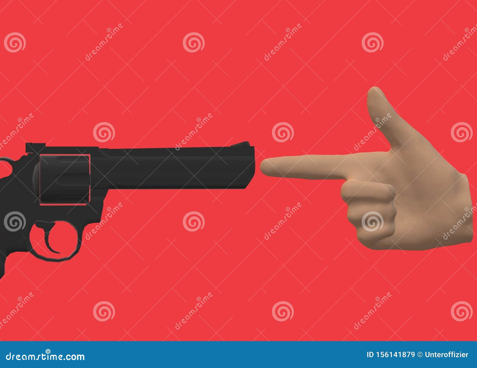 Wallpaper #1Gc0CJMBSpphPi3-gckF176 A Hand Gun Gesture and a Revolver Pointing at Each Other Stock