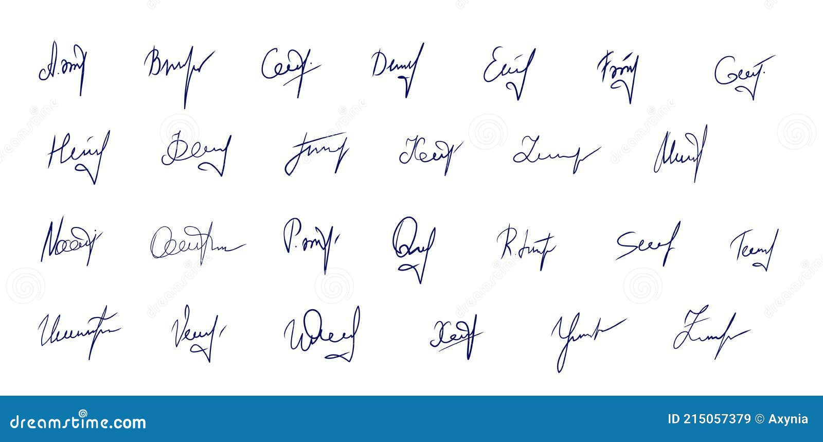 Wallpaper #hGcuDZMBSpphPi3-SeOZ141 Handwritten Signatures Set Fictitious Signatures for Business Contract