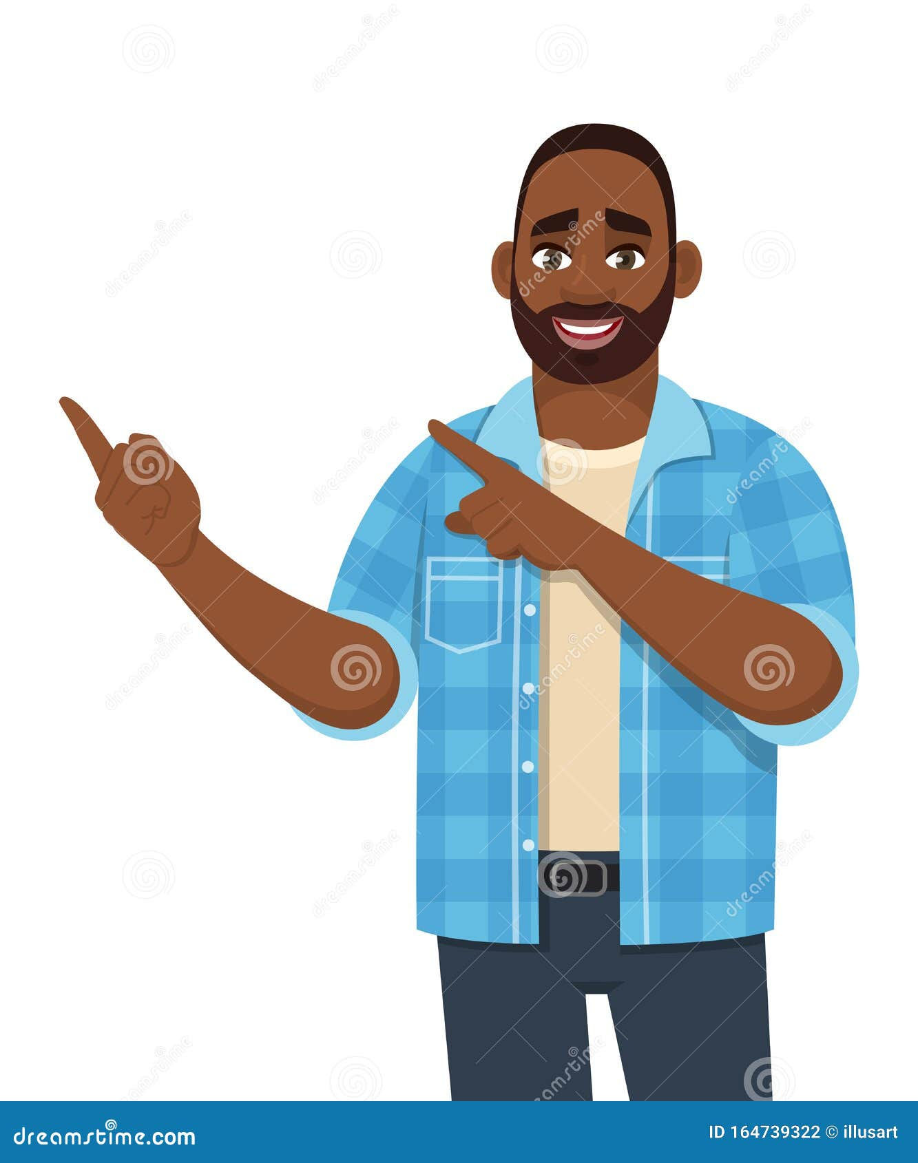 Wallpaper #IWf6_JIBSpphPi3-lZoB132 Happy Young African Man Presenting or Pointing Finger to Copy Space