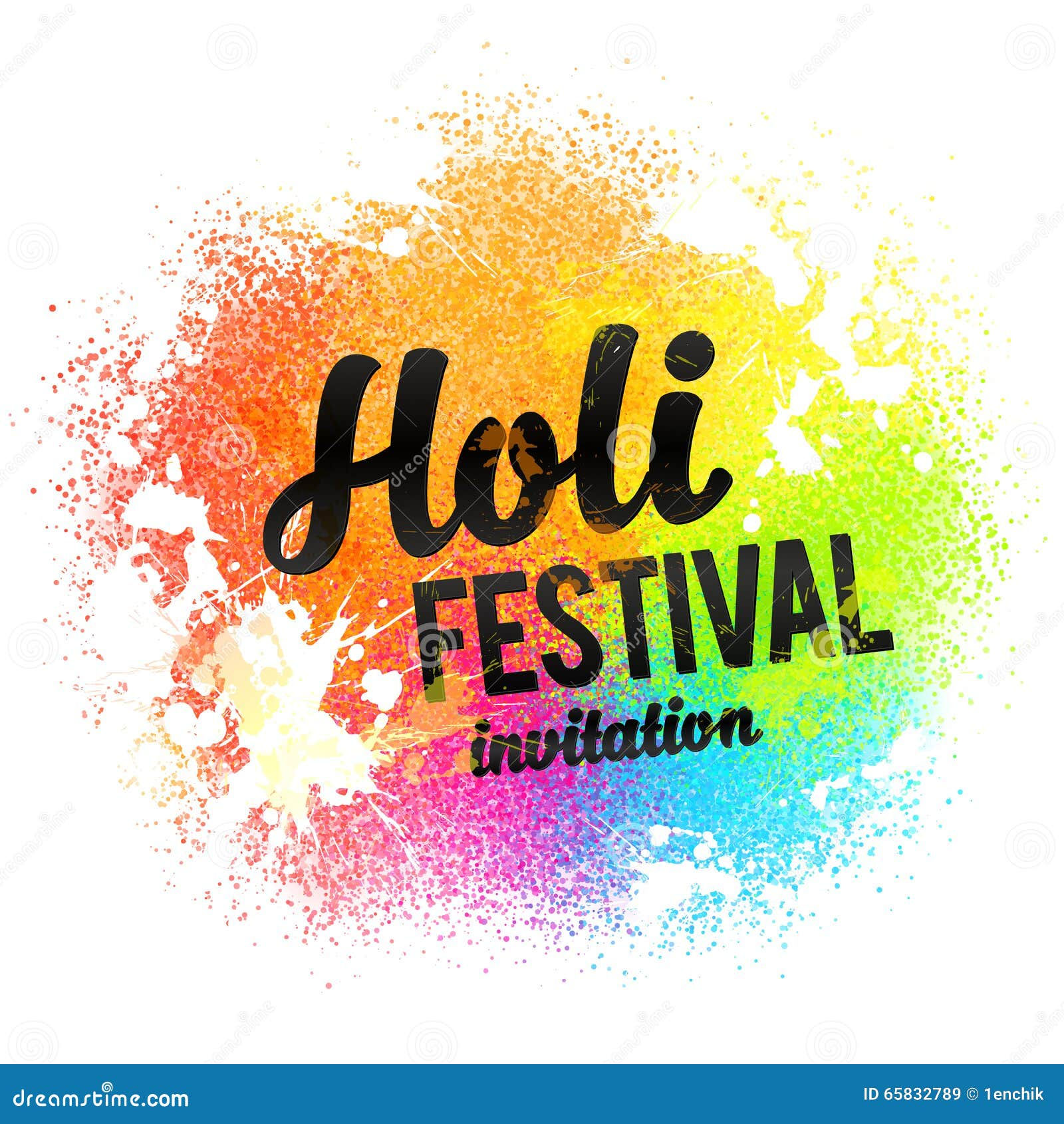 Wallpaper #fmcp65IBSpphPi3-I0r2433 Holi Festival Invitation Black Sign on Rainbow Colors Paint Powder and
