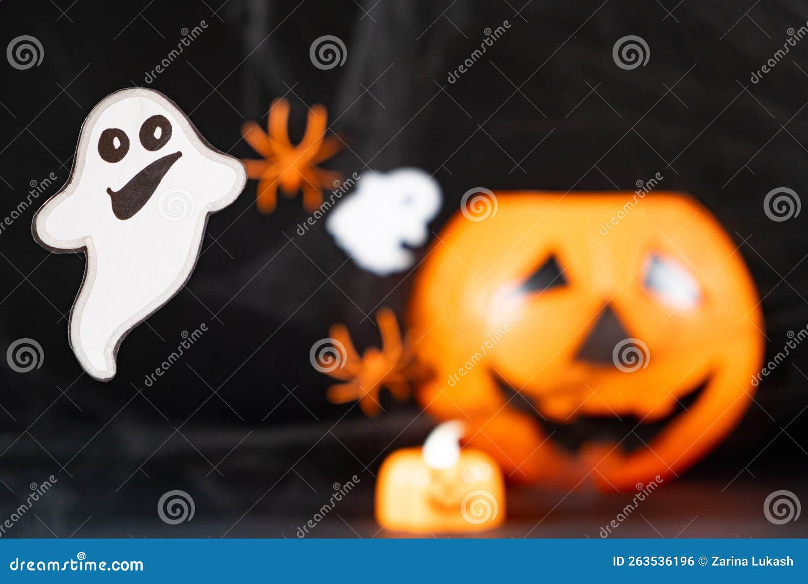 Wallpaper #SfS5OZMBKFX8bn3rL3dx202 A Halloween White Paper Ghost with Eyes Smiles Against the Backdrop of