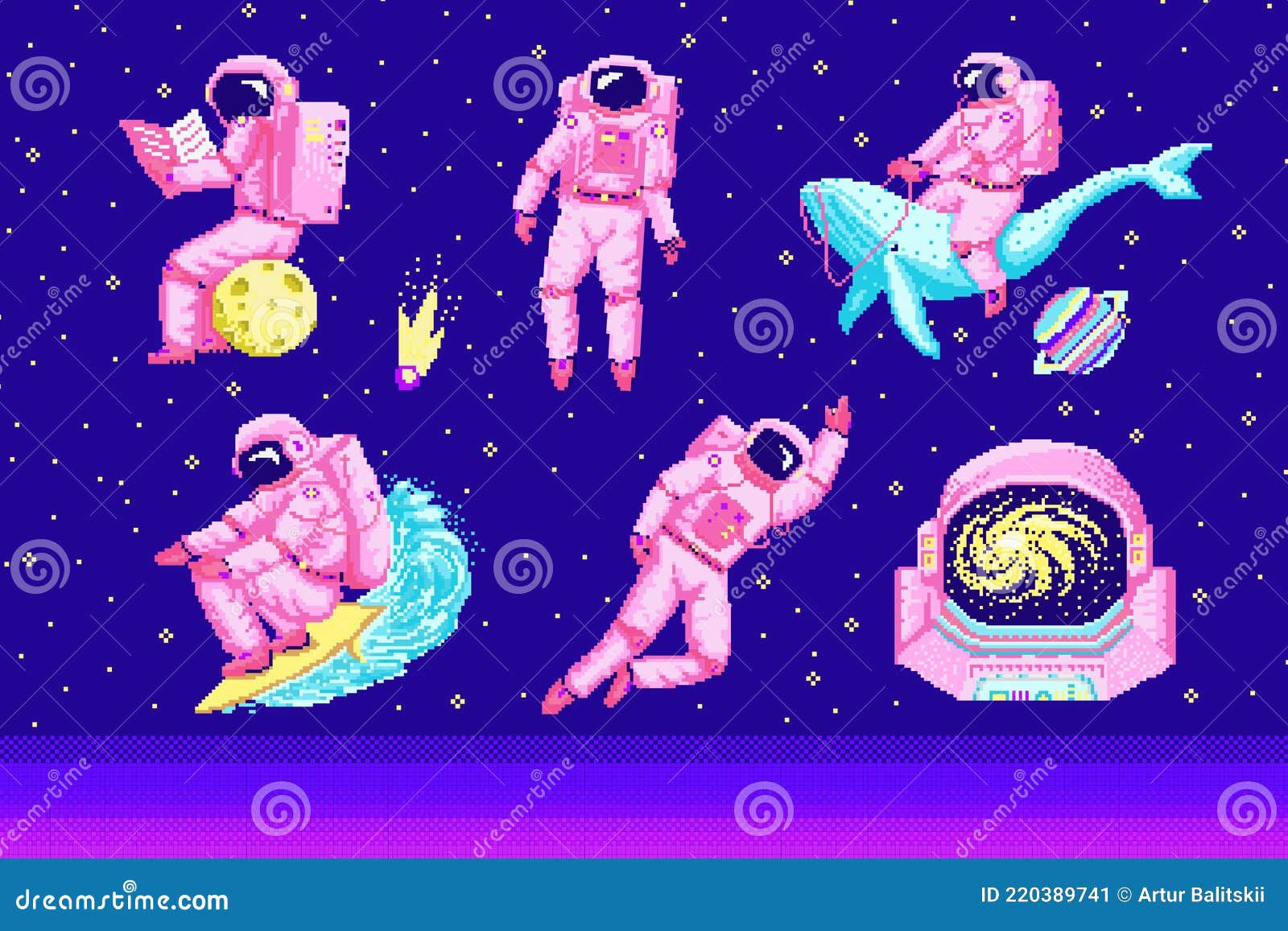 Wallpaper #YjGbNZMB5zzyi_yY1Fda67 Pixel Art Astronaut Spaceman 8 Bit Objects Space Art Digital Icons