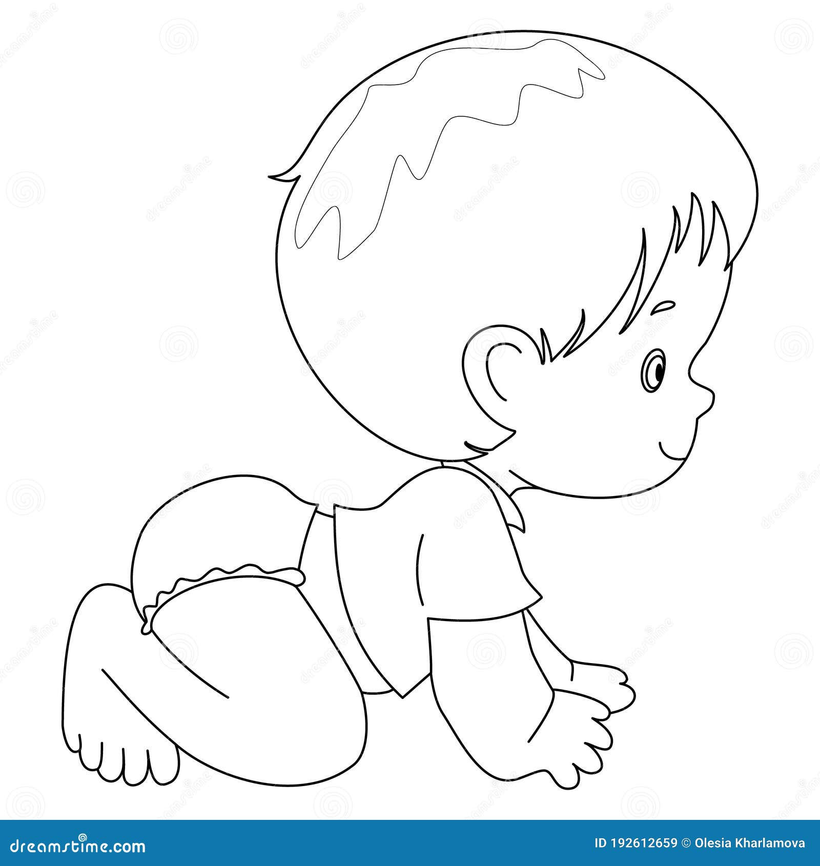 Wallpaper #Gmd6CZMBSpphPi3-WNCd399 Pretty Crawling Baby Kid Isolated on White Background Stock Vector