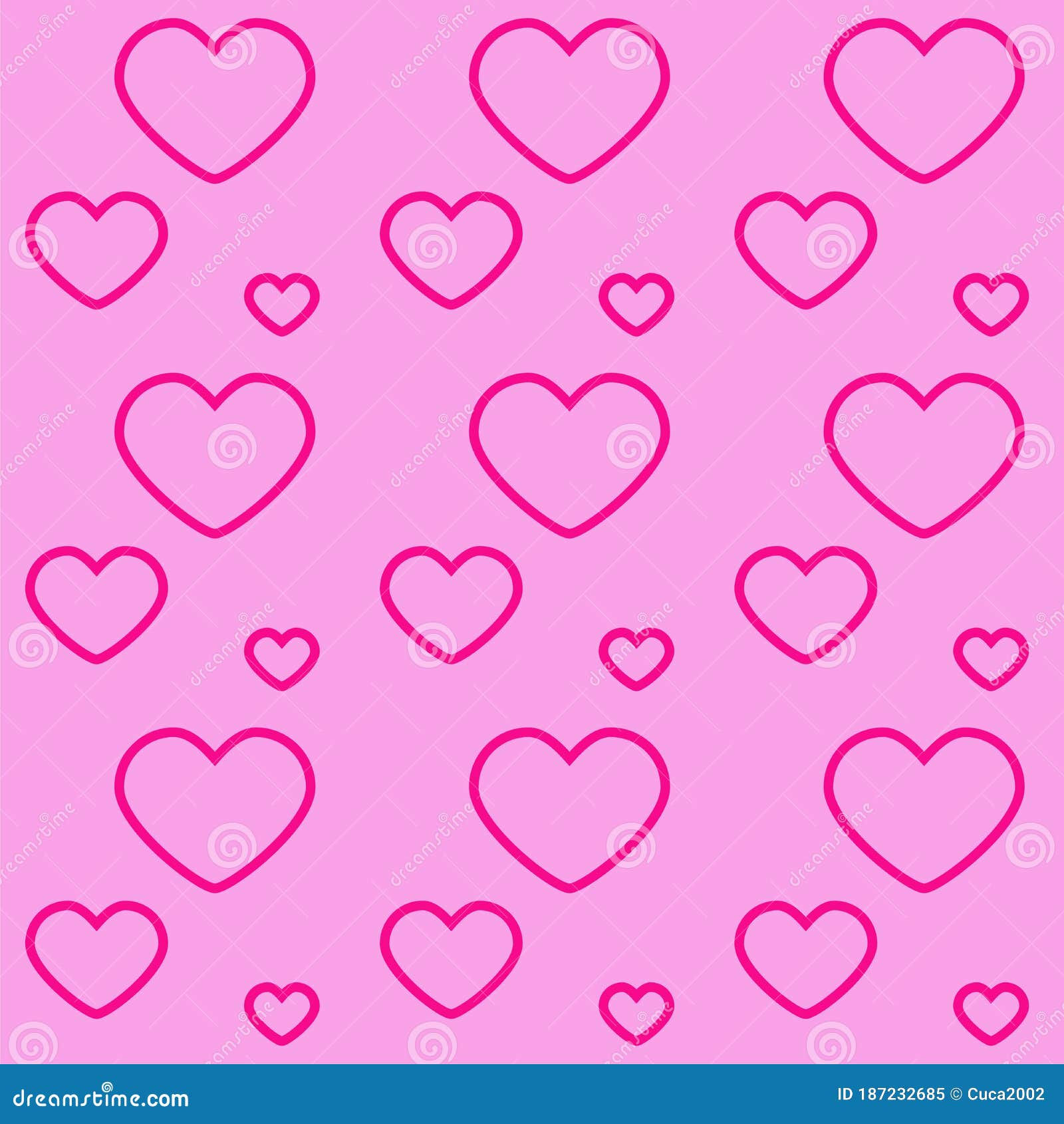 Wallpaper #12eRAJMBSpphPi3-GKYv158 Seamless Pattern with Pink Hearts Love Concept Stock Illustration