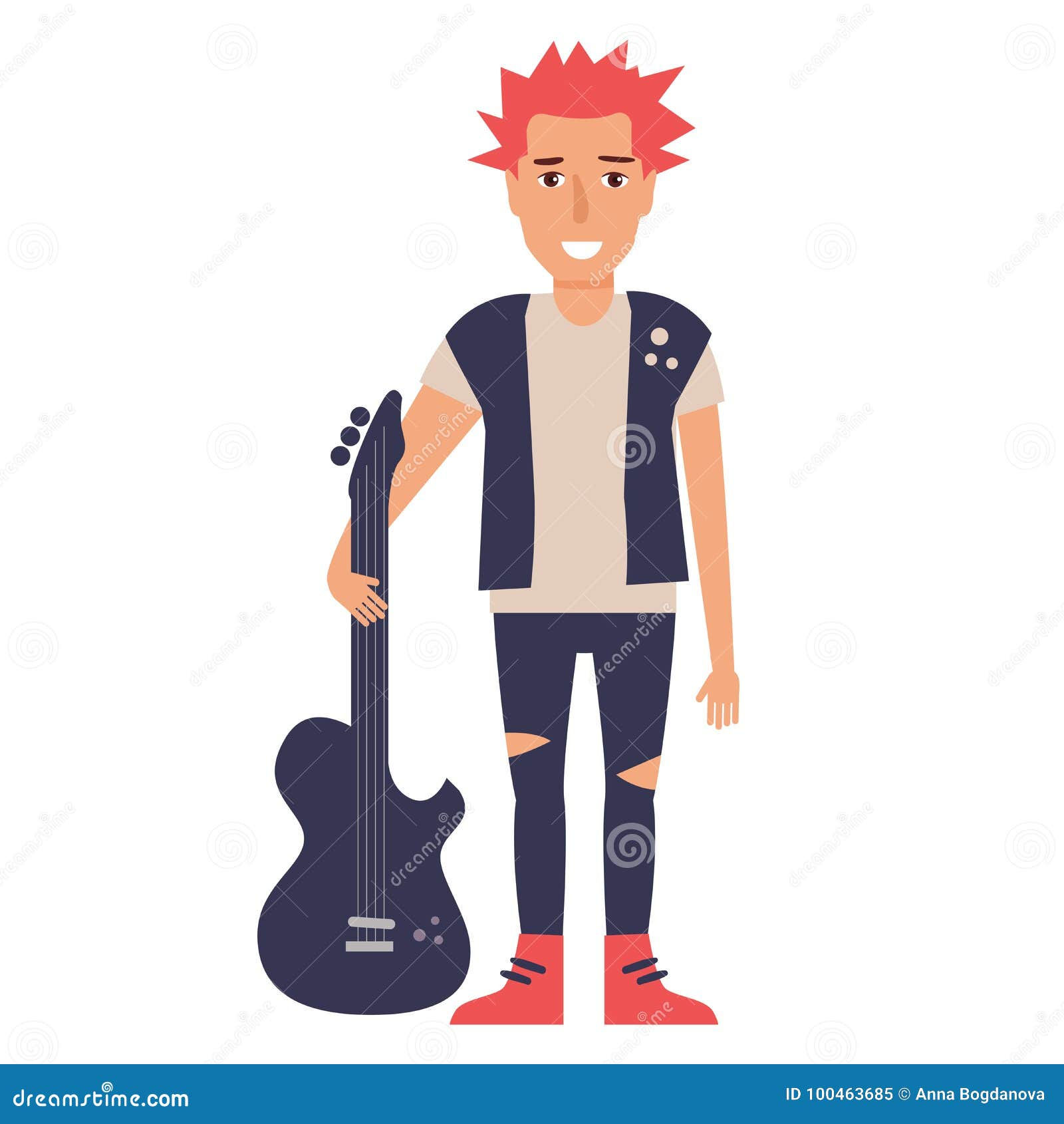 Wallpaper #59e9f Cartoon Punk Rock Hair 12381474 Vector Art at Vecteezy