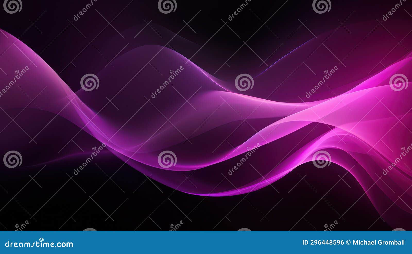 Wallpaper #OWisGZMBSpphPi3-0Bjv500 Pink Purple Glowing Abstract Wave on Black Background Wide Banner