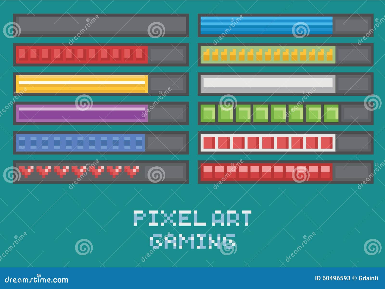 Wallpaper #1Gc765IBSpphPi3-00r6293 Pixel Art Game Development Set Progress Bar Cartoon Vector