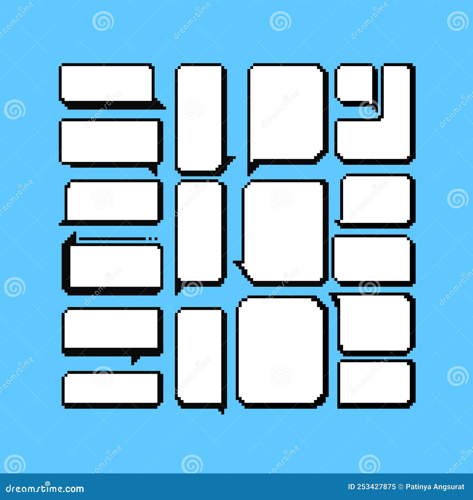 Wallpaper #a0D6MJMBJhL2WPbaiMSr295 Pixel Art Set of Speech Balloons Stock Illustration Illustration of