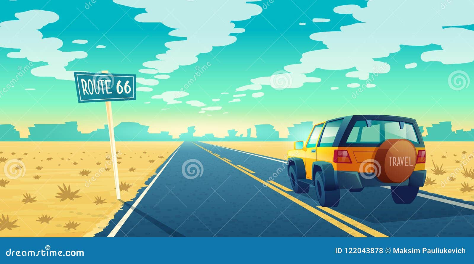 Wallpaper #5_8FapMB3lSXT3zUC-WN312 Paisagem Do Deserto Dos Desenhos Animados Do Vetor Com Estrada