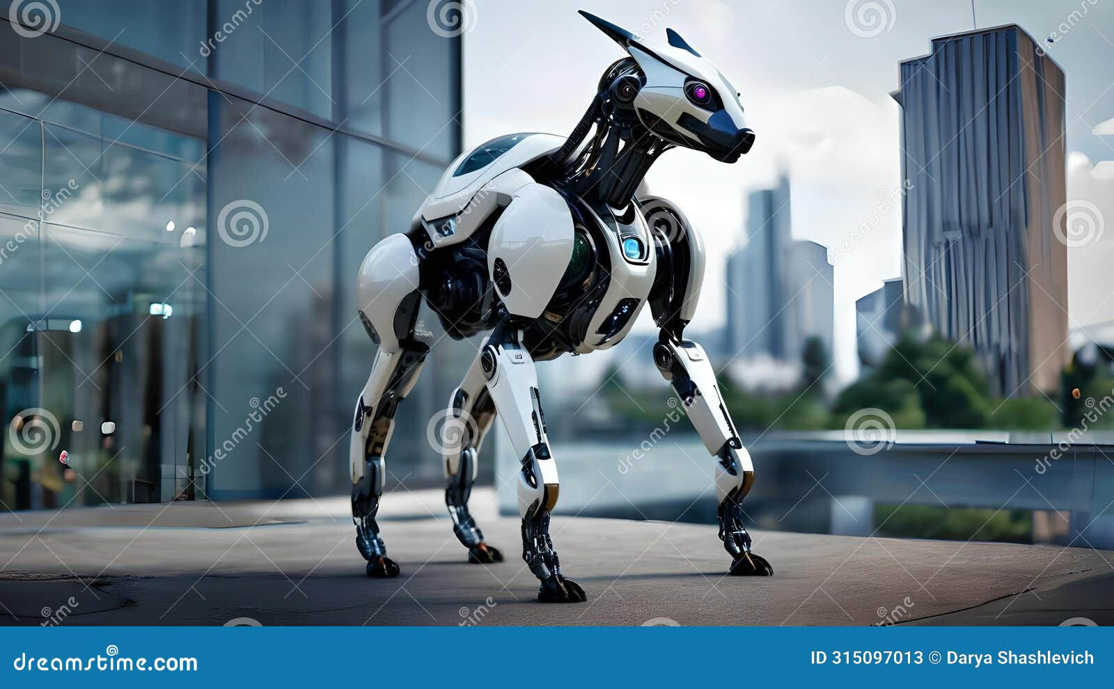Wallpaper #q8kYjZcB-VVLIetlw2nT78 Fantastic Creatures with a High Level of Technology Stock Illustration