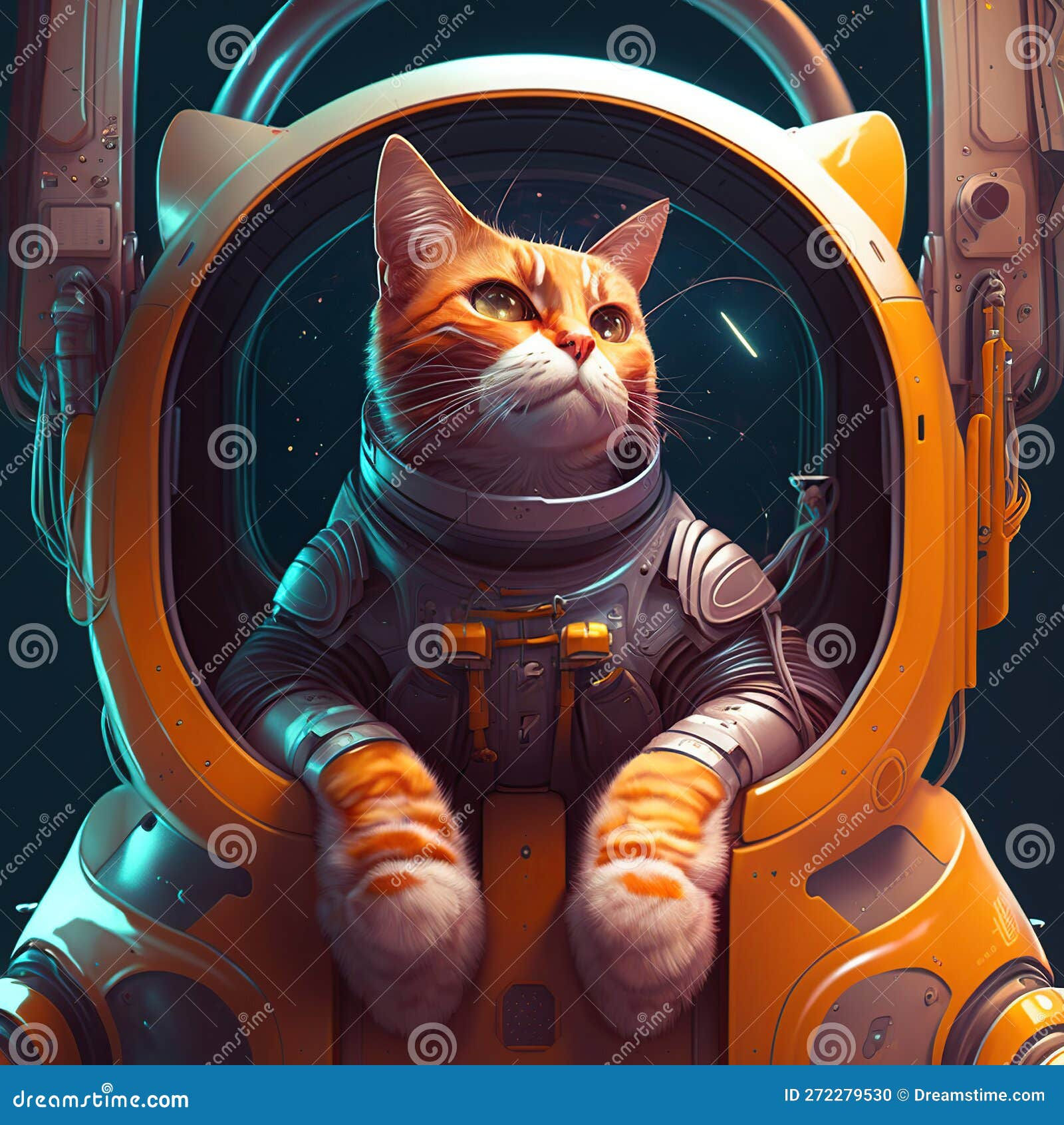 Wallpaper #ZmeS_5IBSpphPi3-CKP9316 Purr Fectly Cool in Space Join the Feline Space Explorer on an Epic