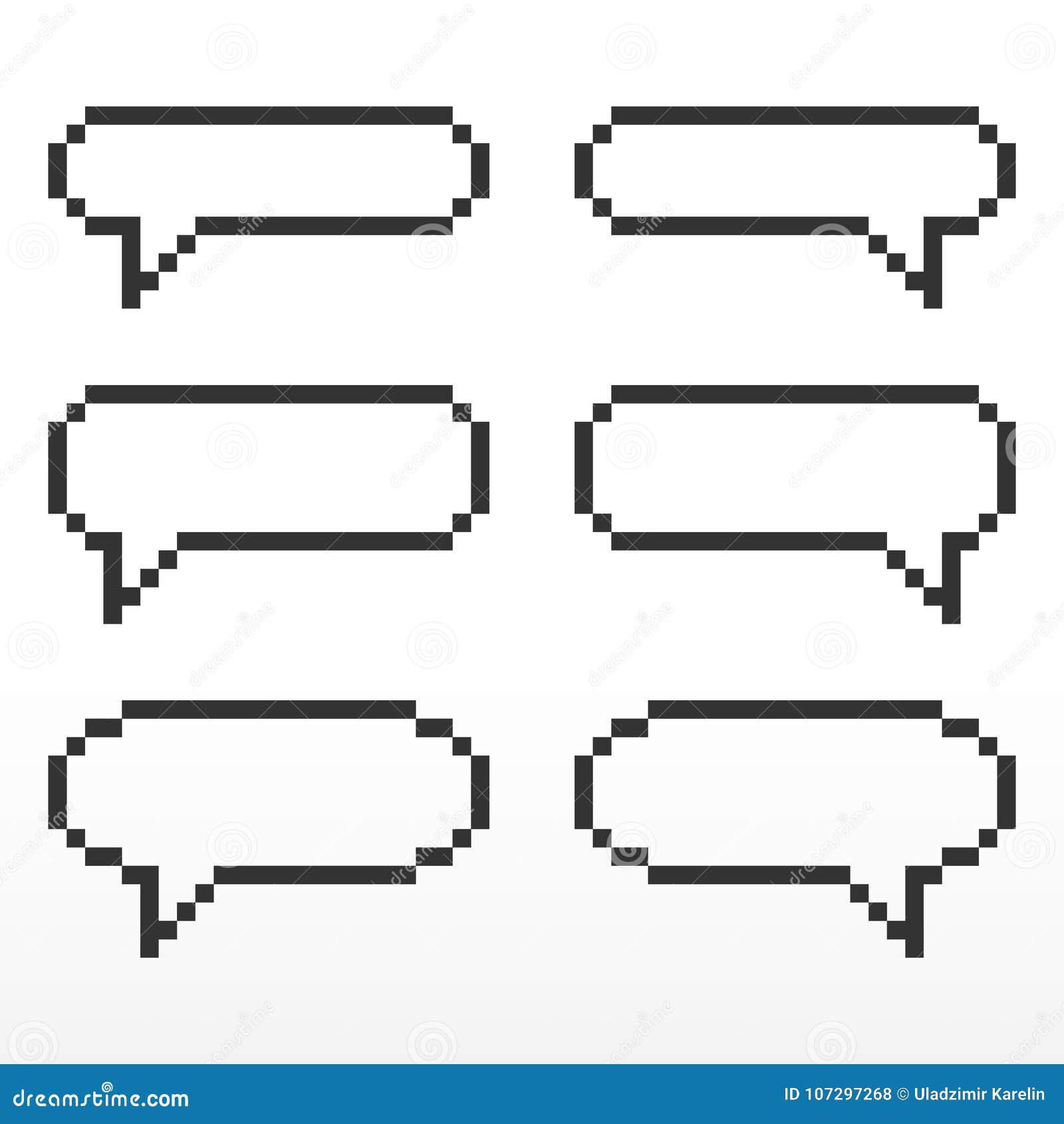 Wallpaper #a0D6MJMBJhL2WPbaiMSr327 Set of Pixel Art Speech Bubbles Cartoon Vector Cartoondealercom
