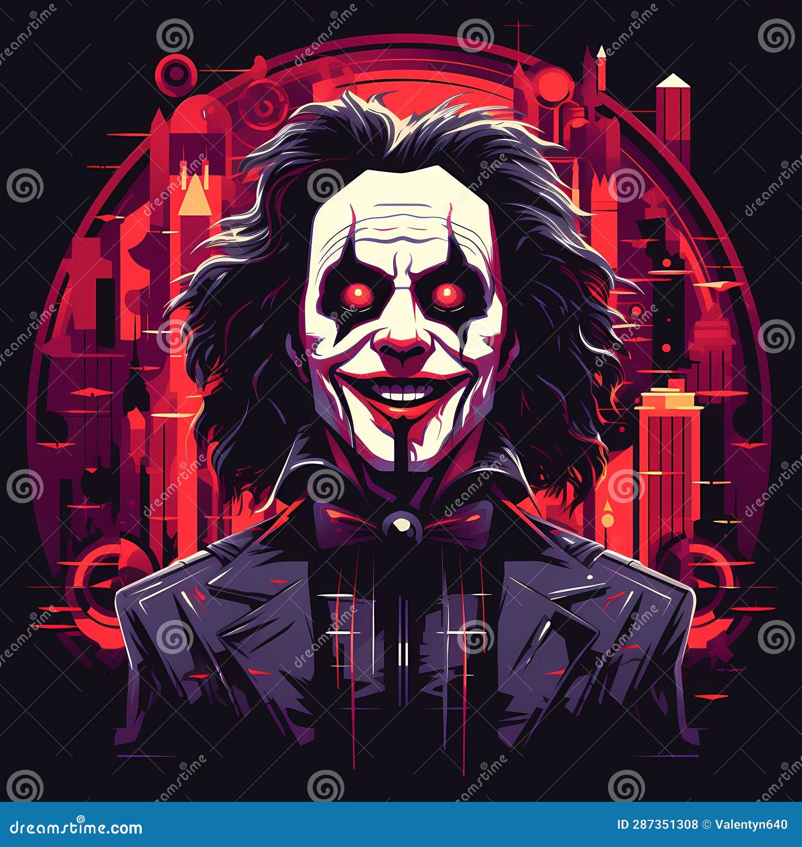Wallpaper #rGiBH5MBSpphPi3-QSt5317 Poster of the Joker from the Movie the Dark Knight Generative AI Stock