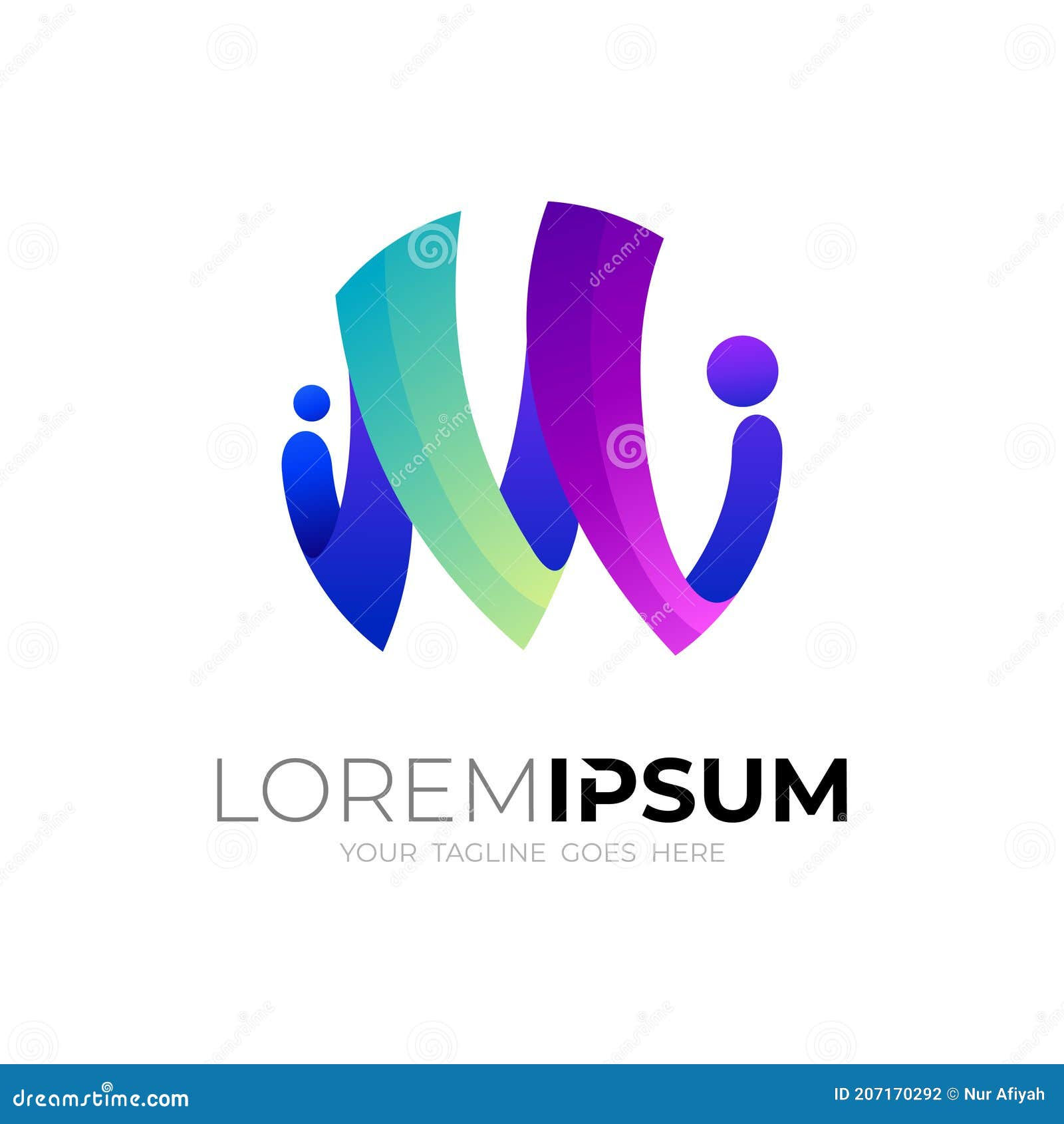 Wallpaper #qx07LZMBlOZrFDOk4M_h59 M Logo with Ribbon Design Template 3D Colorful Logos Stock Vector