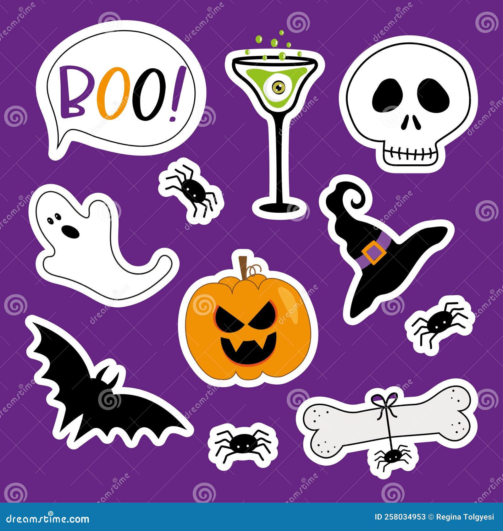 Wallpaper #Fmdx5pIBSpphPi3-DjO-339 Halloween Sticker Set Boo Speech Bubble Bat Spider Ghost Skull