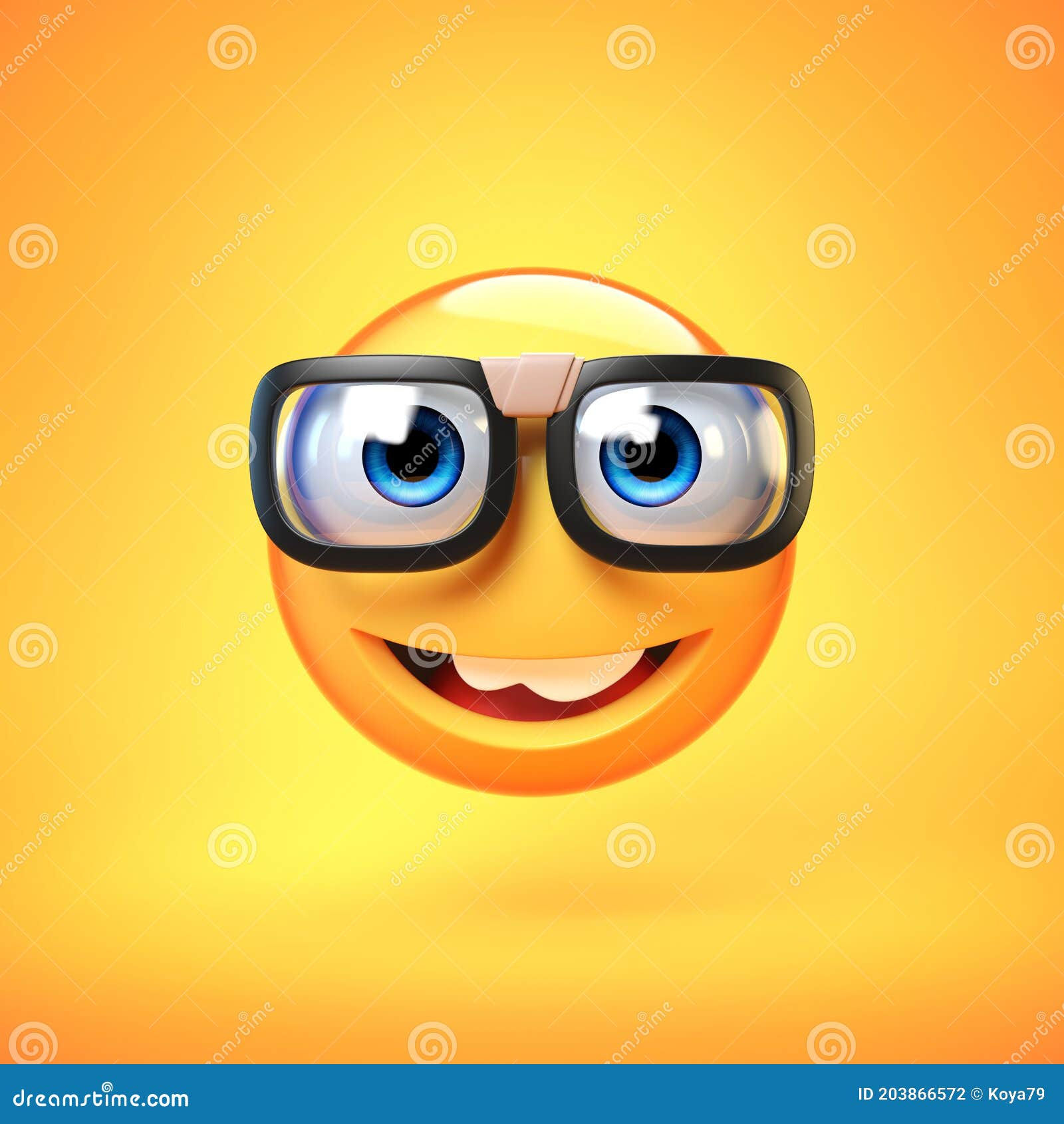 Wallpaper #SrnJ3pIBJvJKYCmEkwfM240 Nerd Emoji Isolated on Yellow Background Emoticon with Nerd Glasses 3D