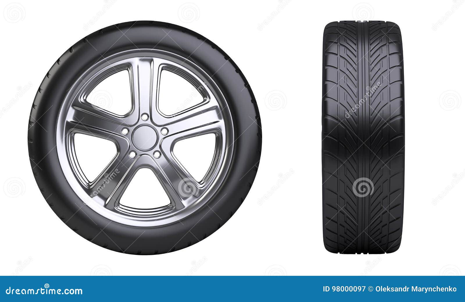 Wallpaper #kWidIpMBSpphPi3-uDN4334 New Car Wheel Front and Side View Stock Illustration Illustration